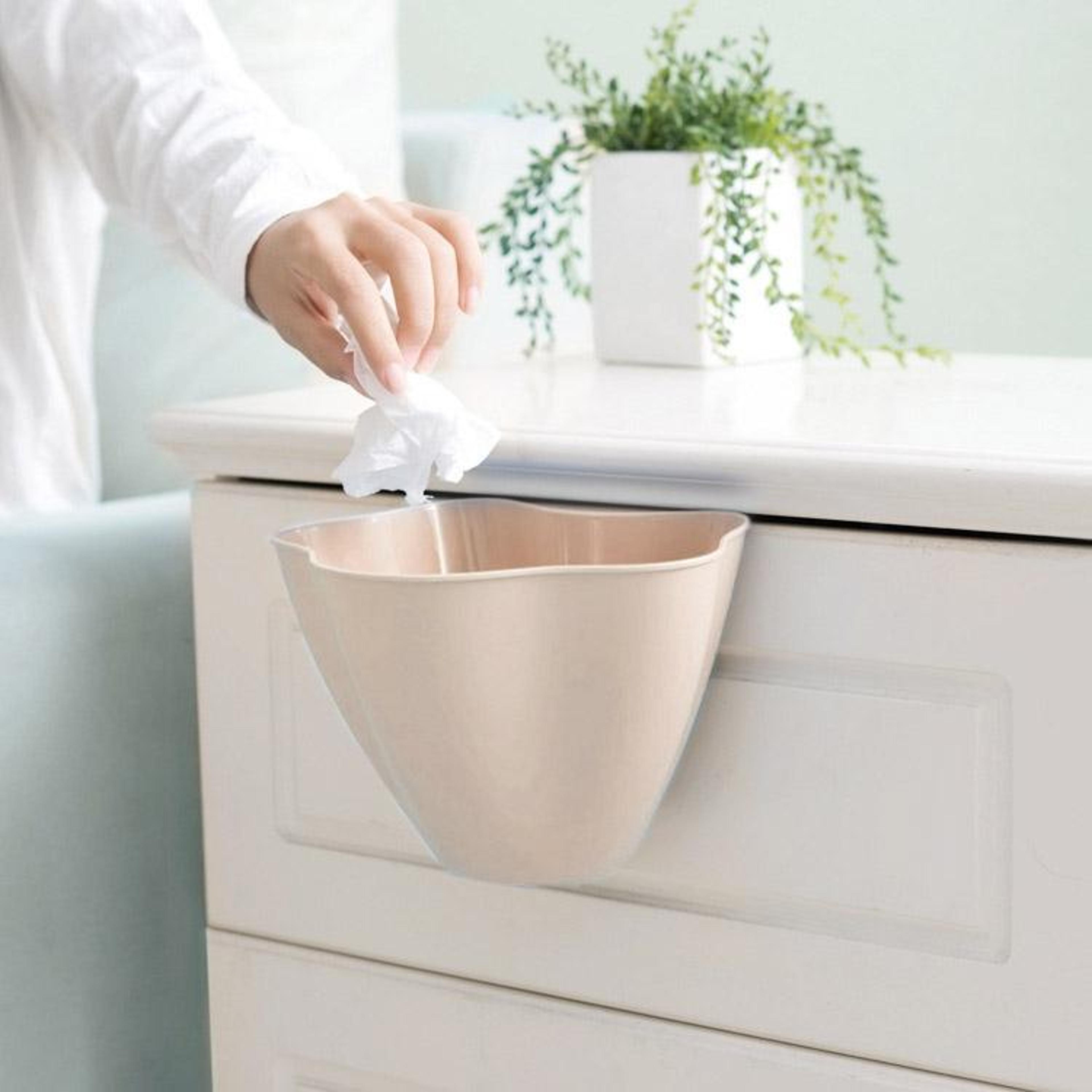 cabinet door hanging trash bin kitchen waste storage organizer space saving garbage rack