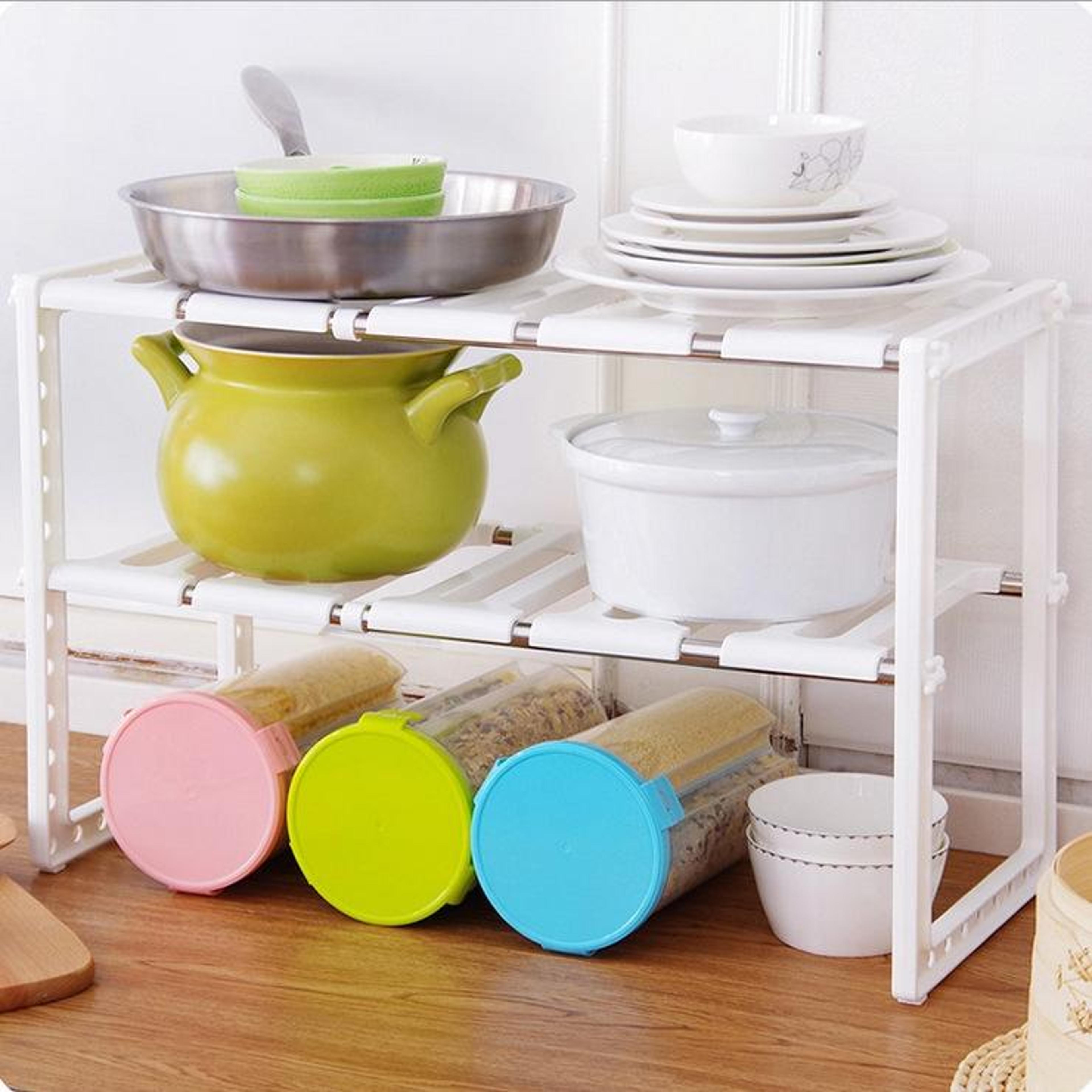 adjustable stainless steel sink organizer double layer telescopic kitchen storage rack