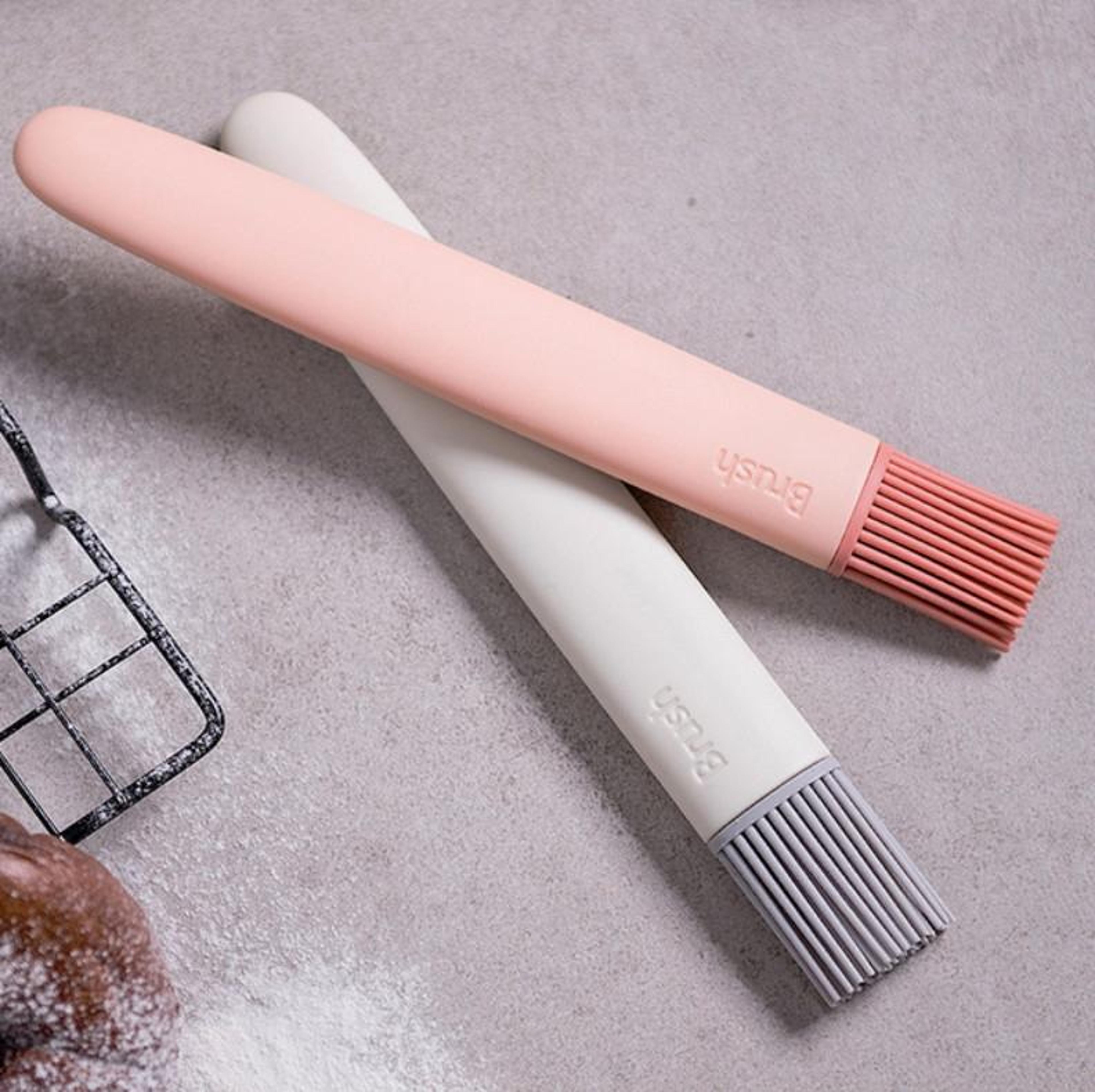 removable silicone basting brush for baking, bbq & cooking heat resistant kitchen oil brush