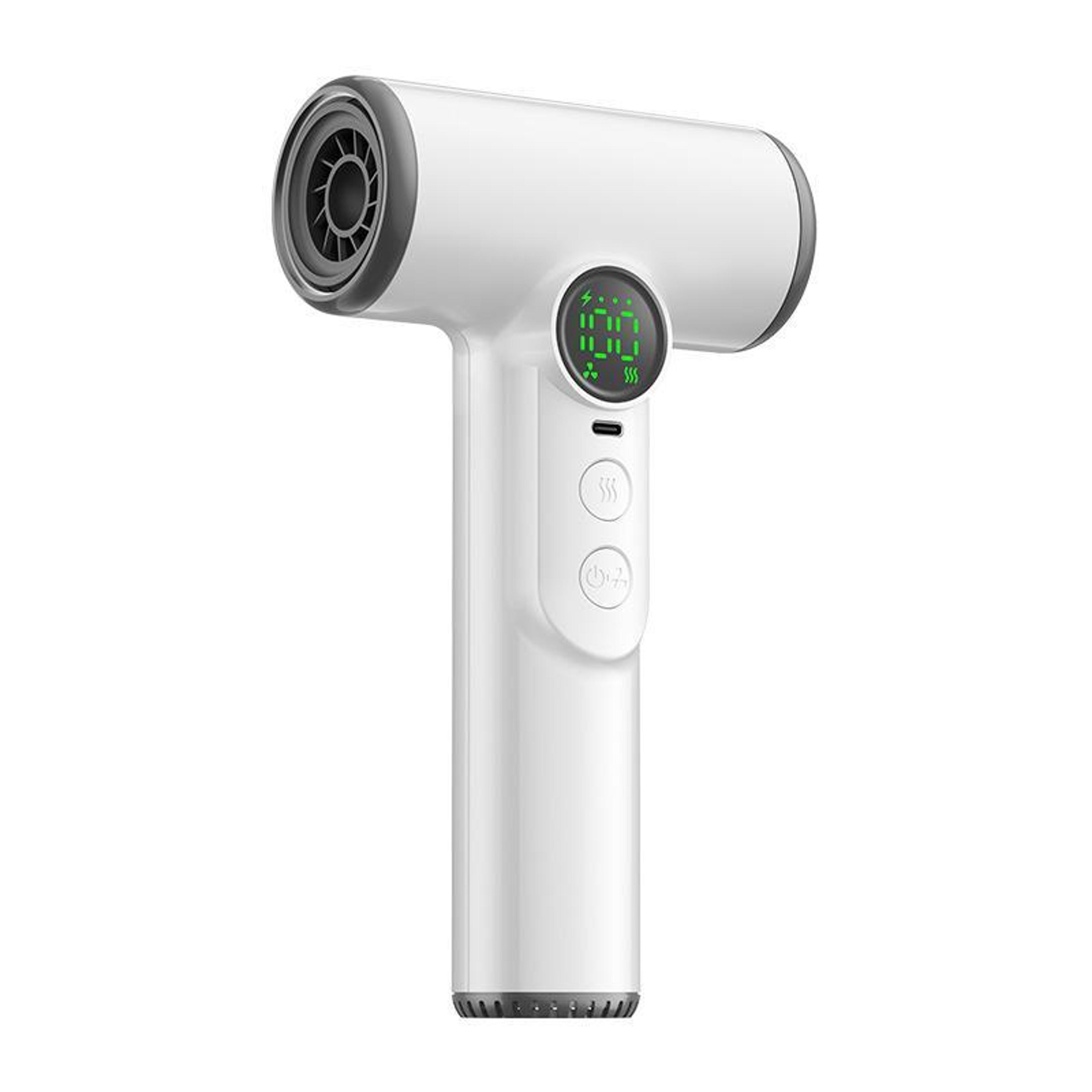 cordless wireless hair dryer with 30,000 rpm motor & adjustable heat airflow