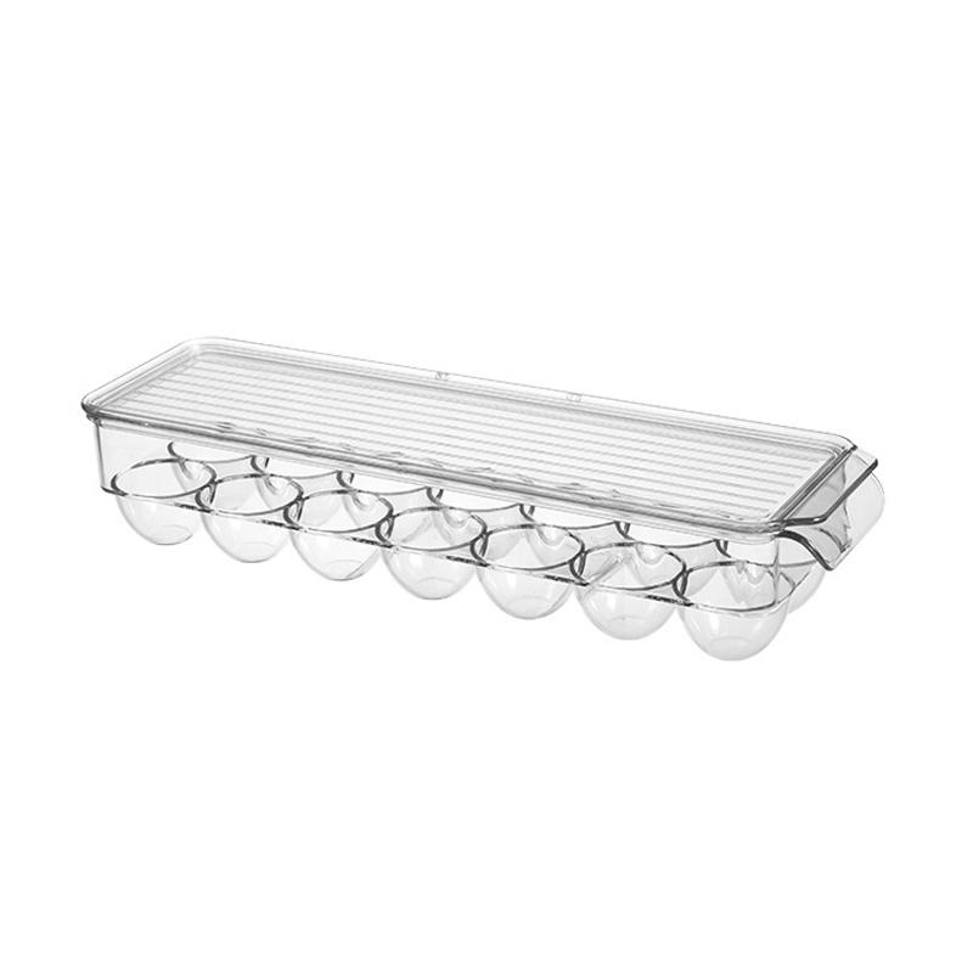 stackable egg storage box with lid refrigerator egg tray organizer for kitchen fridge pet