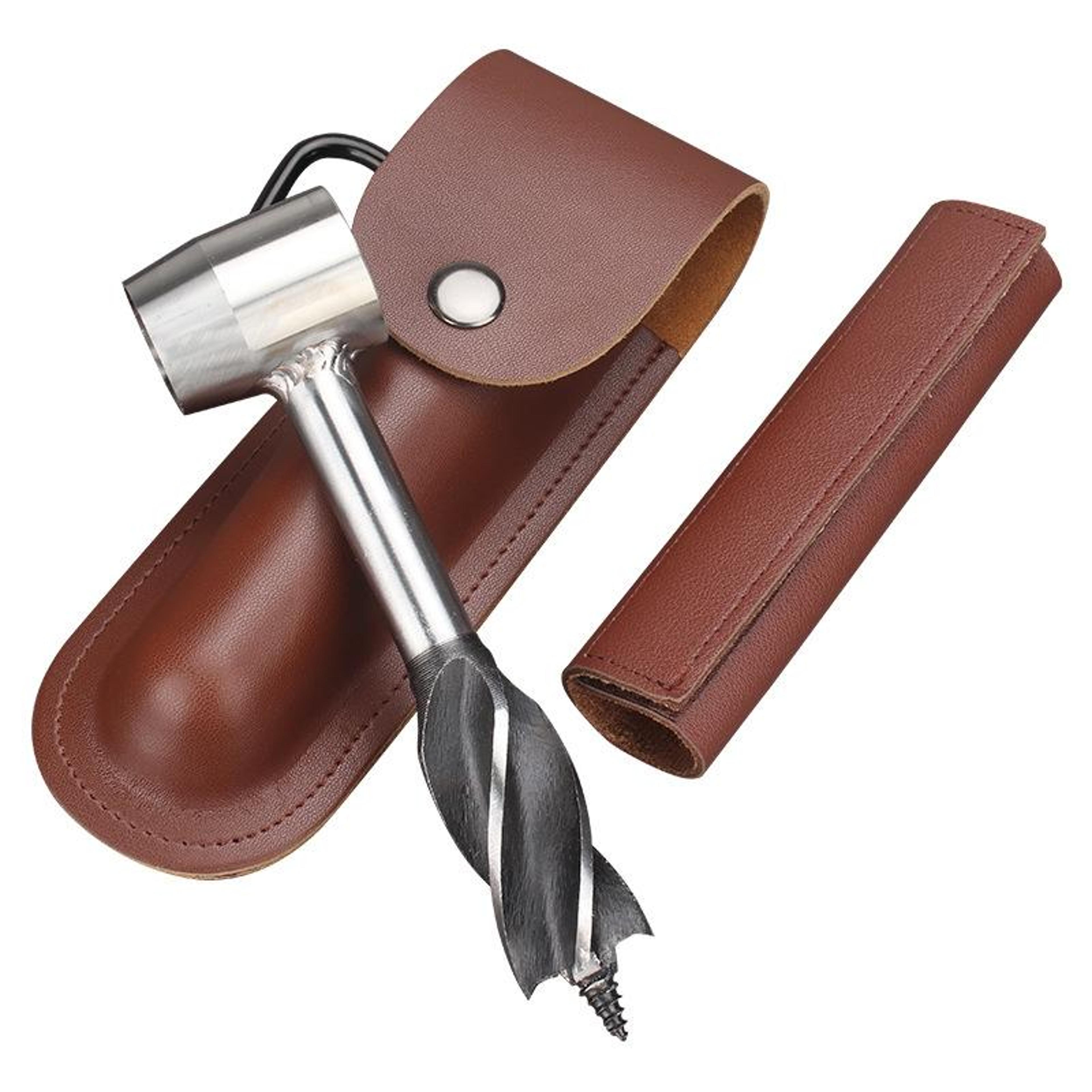 steel outdoor survival punch drill tool set durable outdoor survival tool & hand drill bit for bushcraft