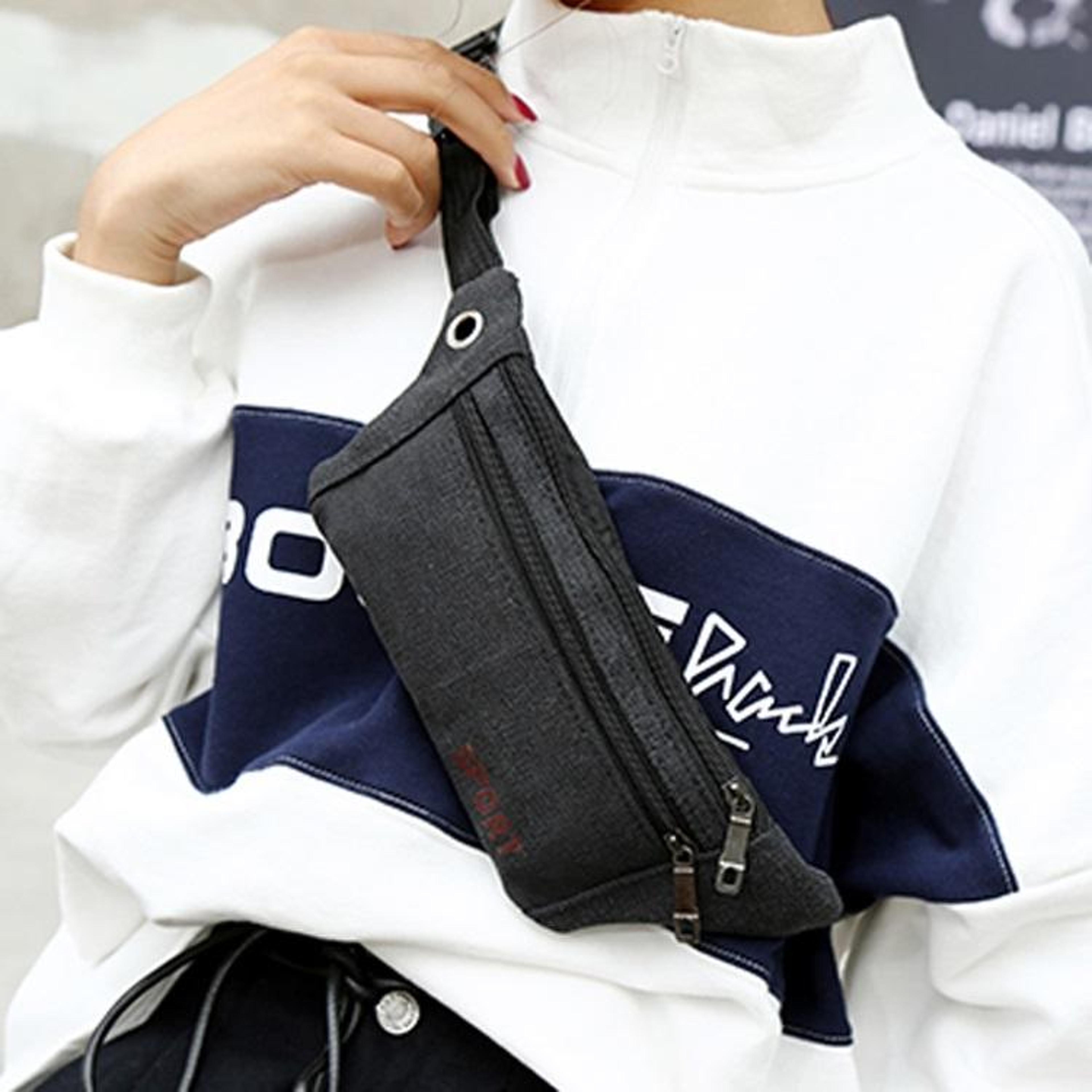 canvas sling crossbody bag lightweight waist chest pack for travel & daily use