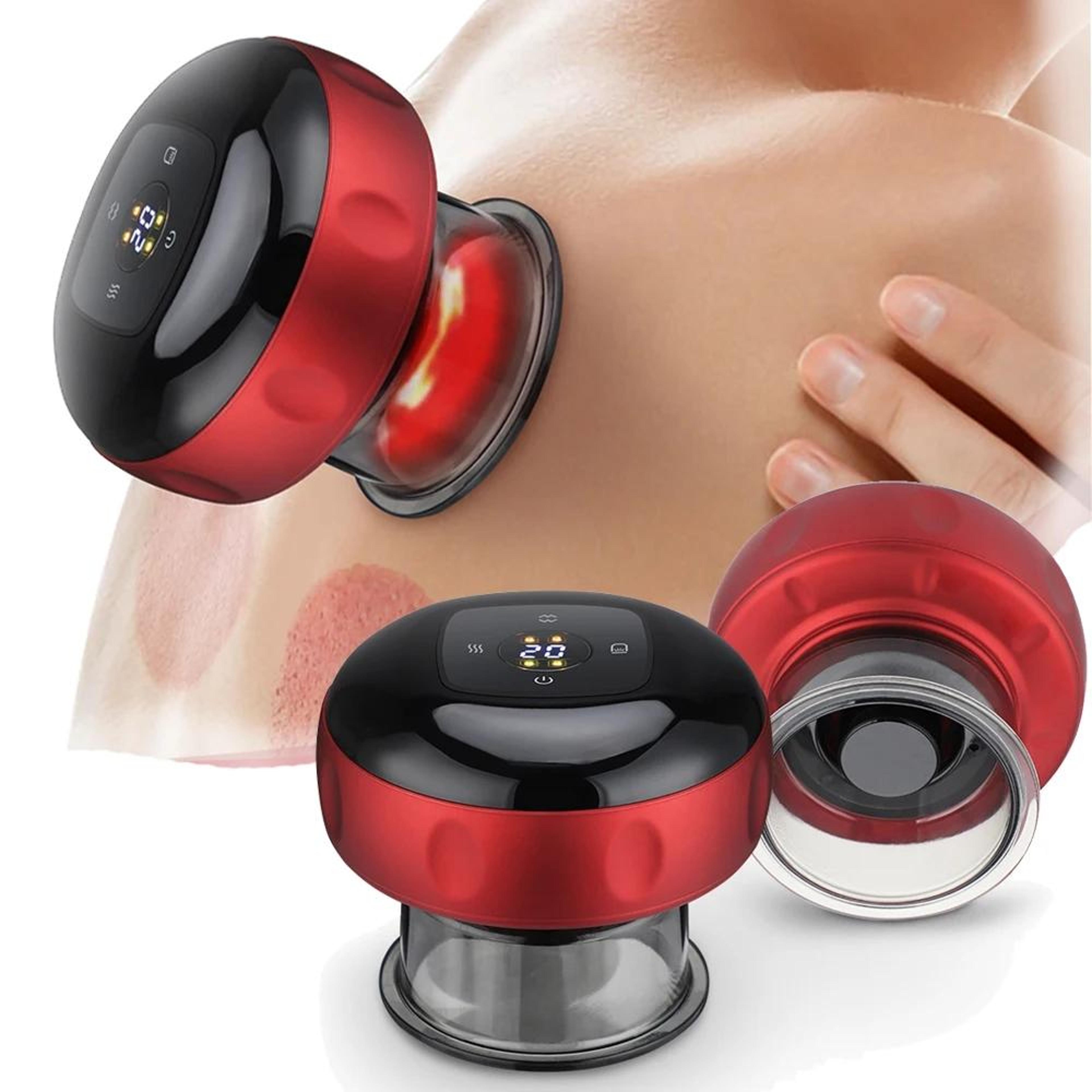 12-speed smart cupping therapy massager set with remote & heat, deep tissue recovery kit