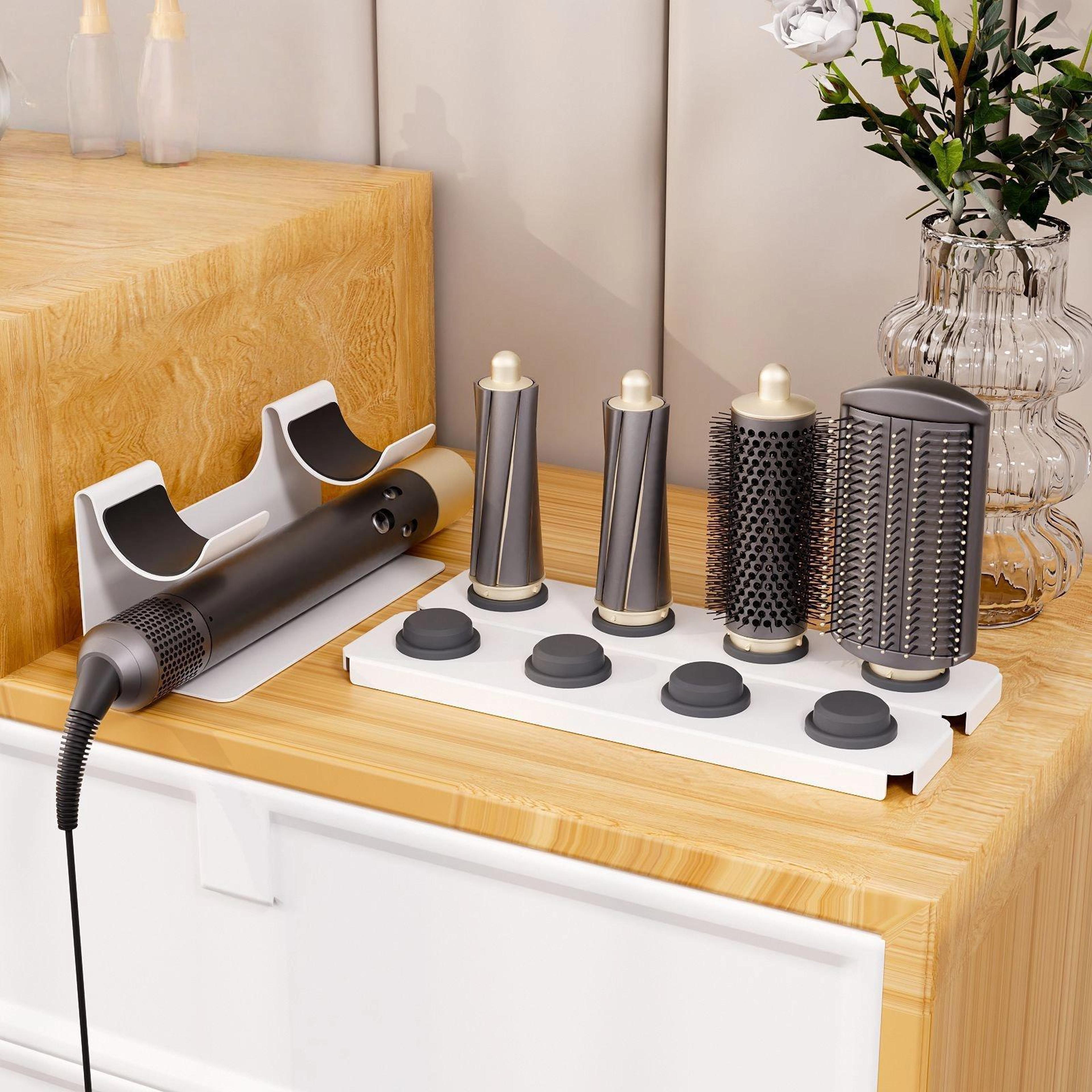 dyson airwrap organizer stand 6 slot attachment holder with protective silicone base