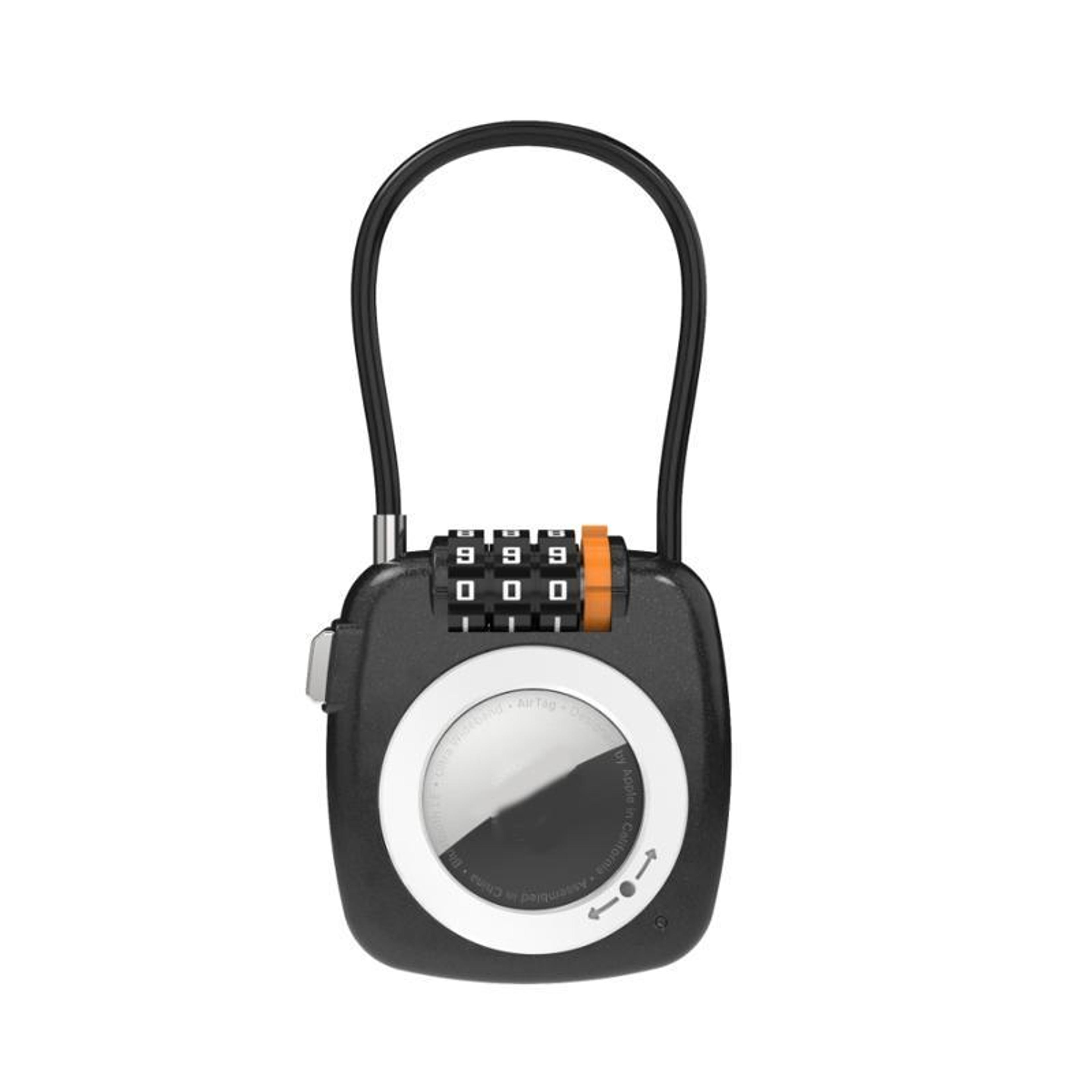 securetrack airtag lock holder with cable 3 digit combination anti theft case