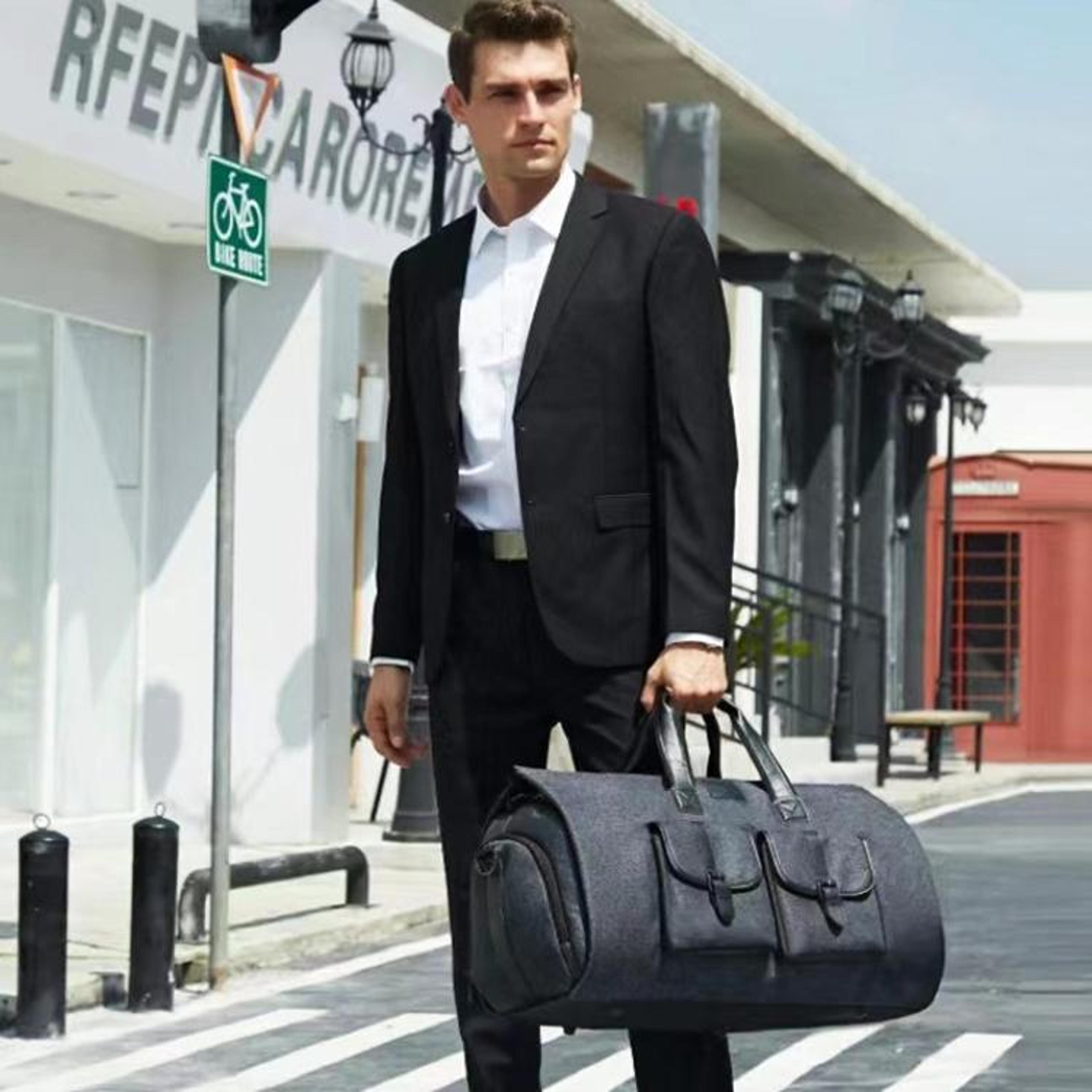 large capacity garment travel bag with shoe compartment portable foldable suit storage duffel