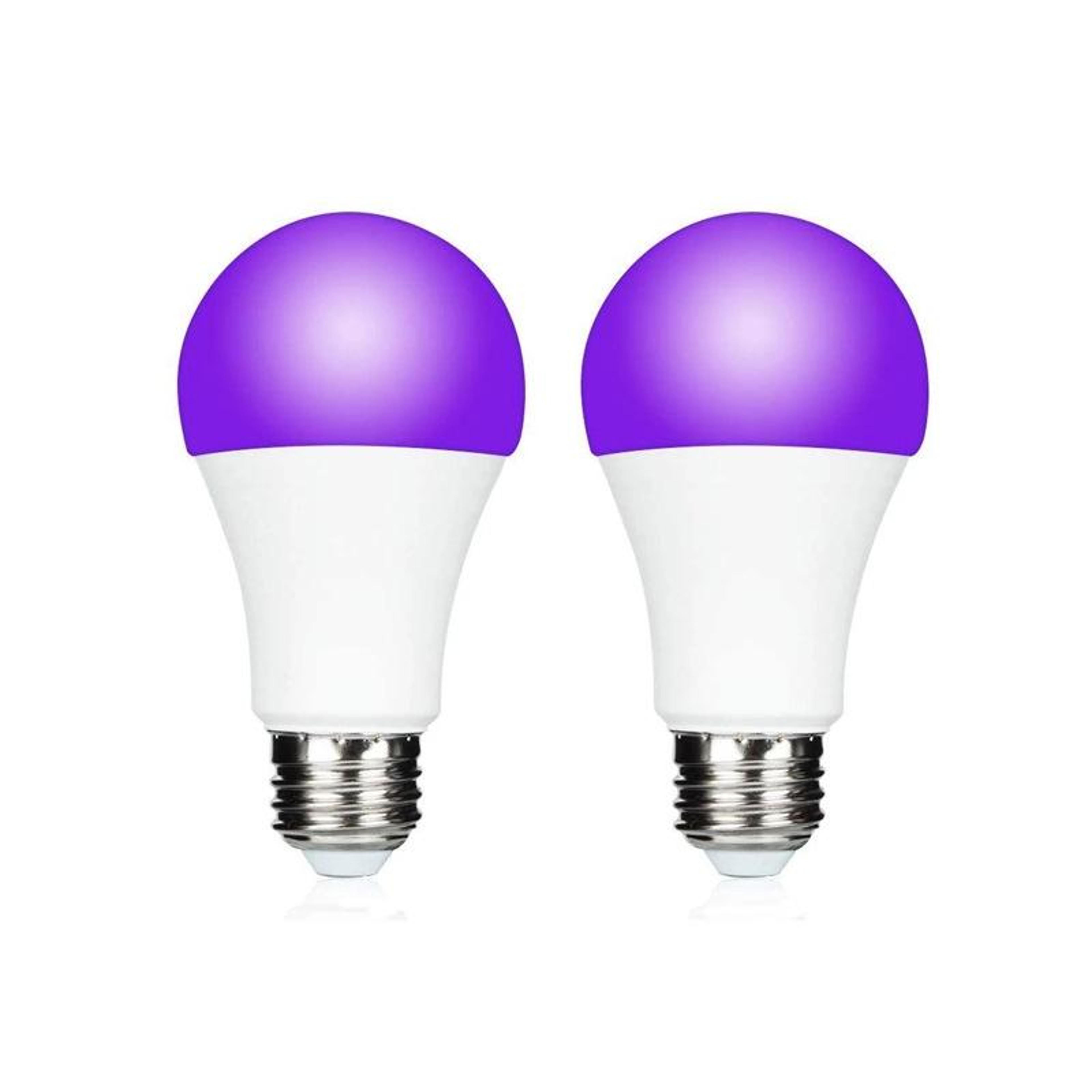 2pcs 9w uv purple led black light bulbs for parties neon glow lighting