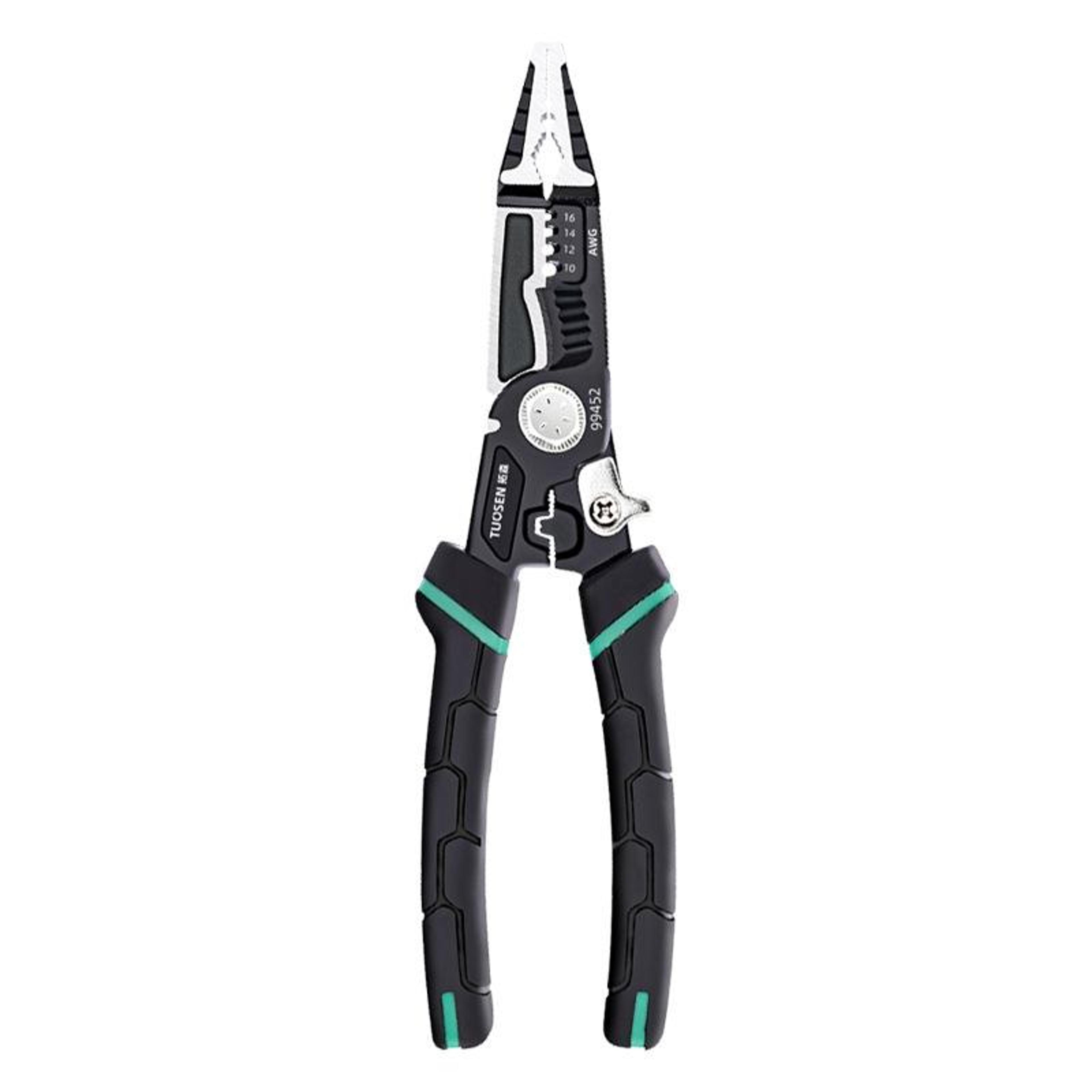 9-in-1 wire stripper tool with crimper & cutter for precision electrical work