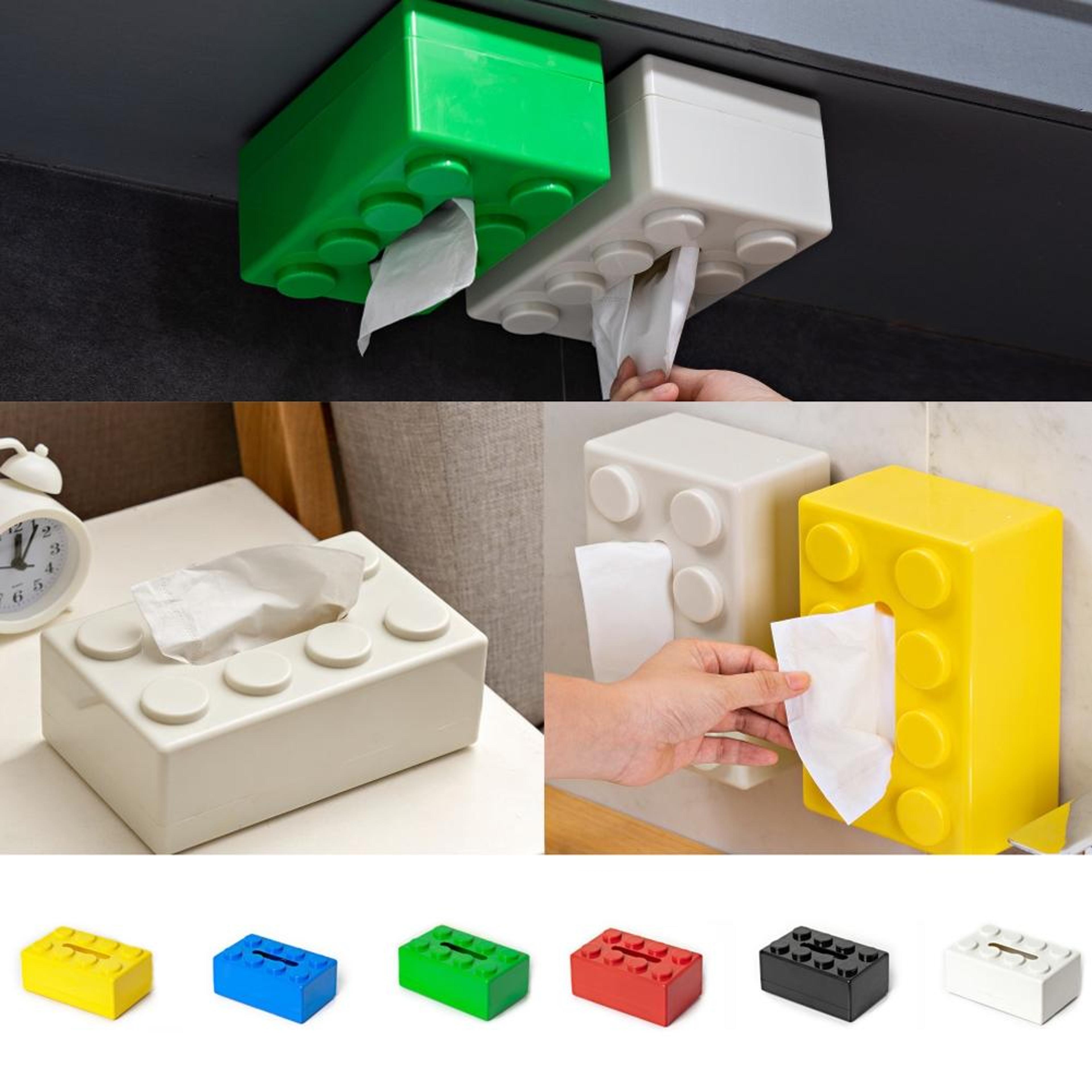 cartoon building block tissue box wall mount waterproof tissue holder for living room decor