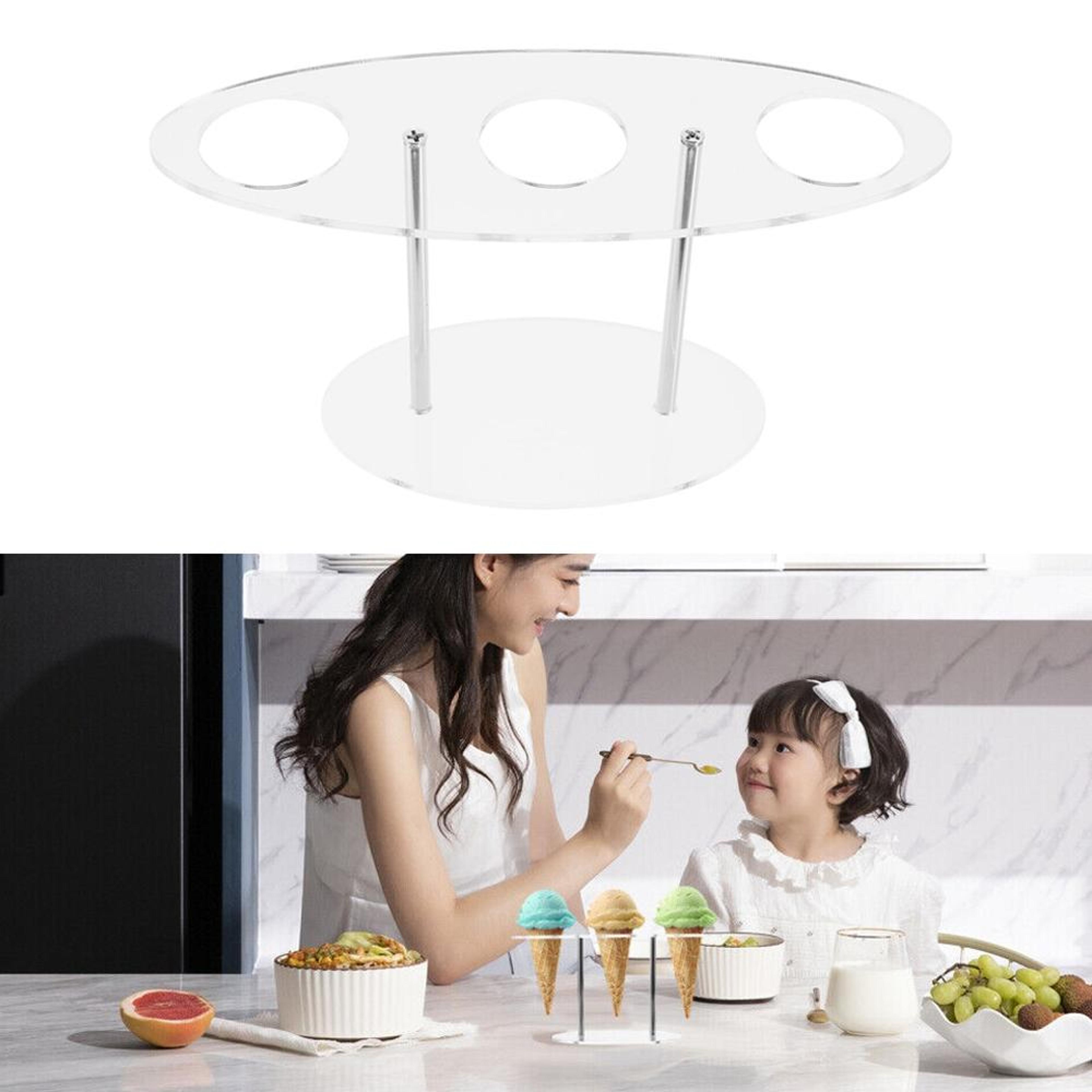 acrylic ice cream cone display stand rack for desserts & events