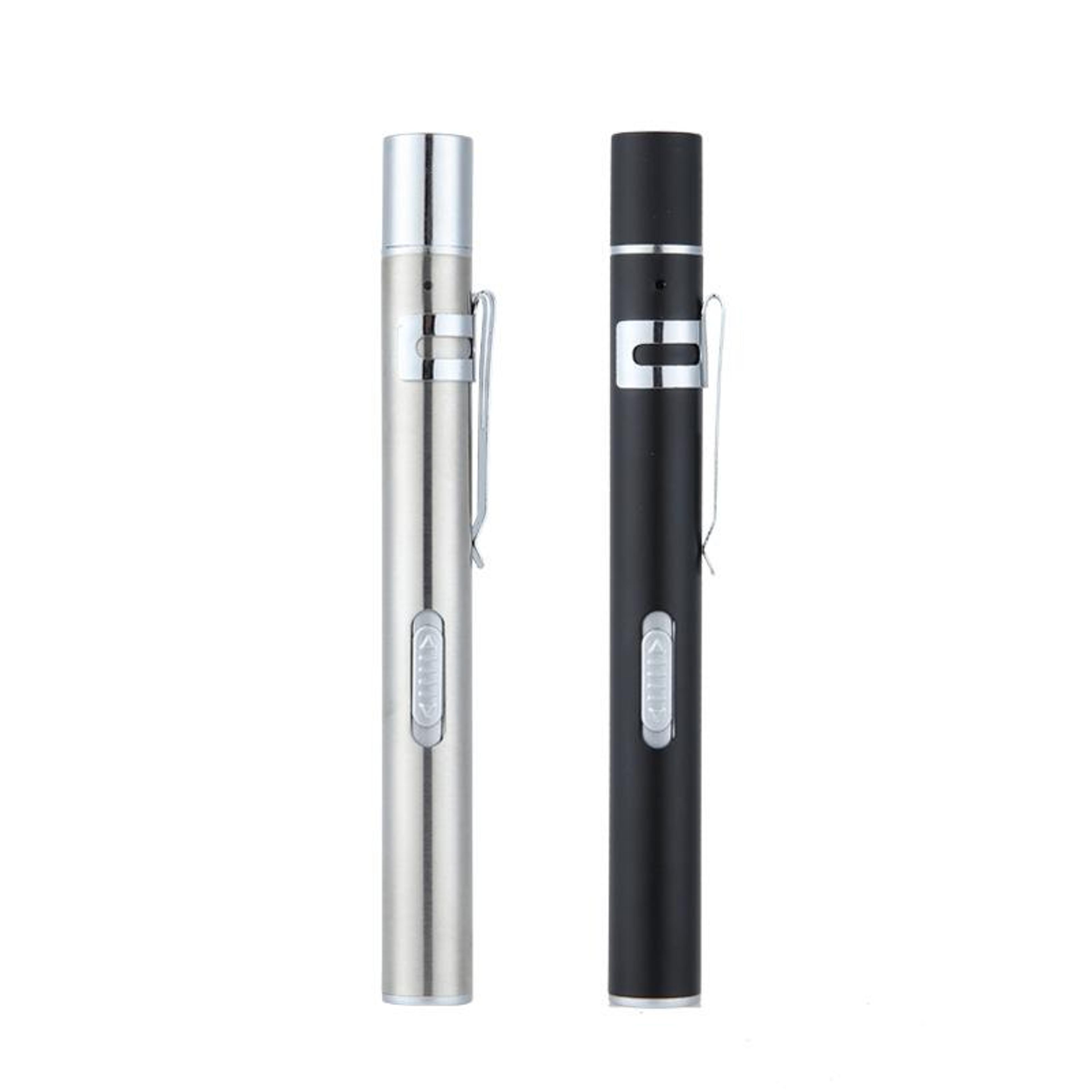 led penlight rechargeable stainless steel diagnostic pupil light with dual beam