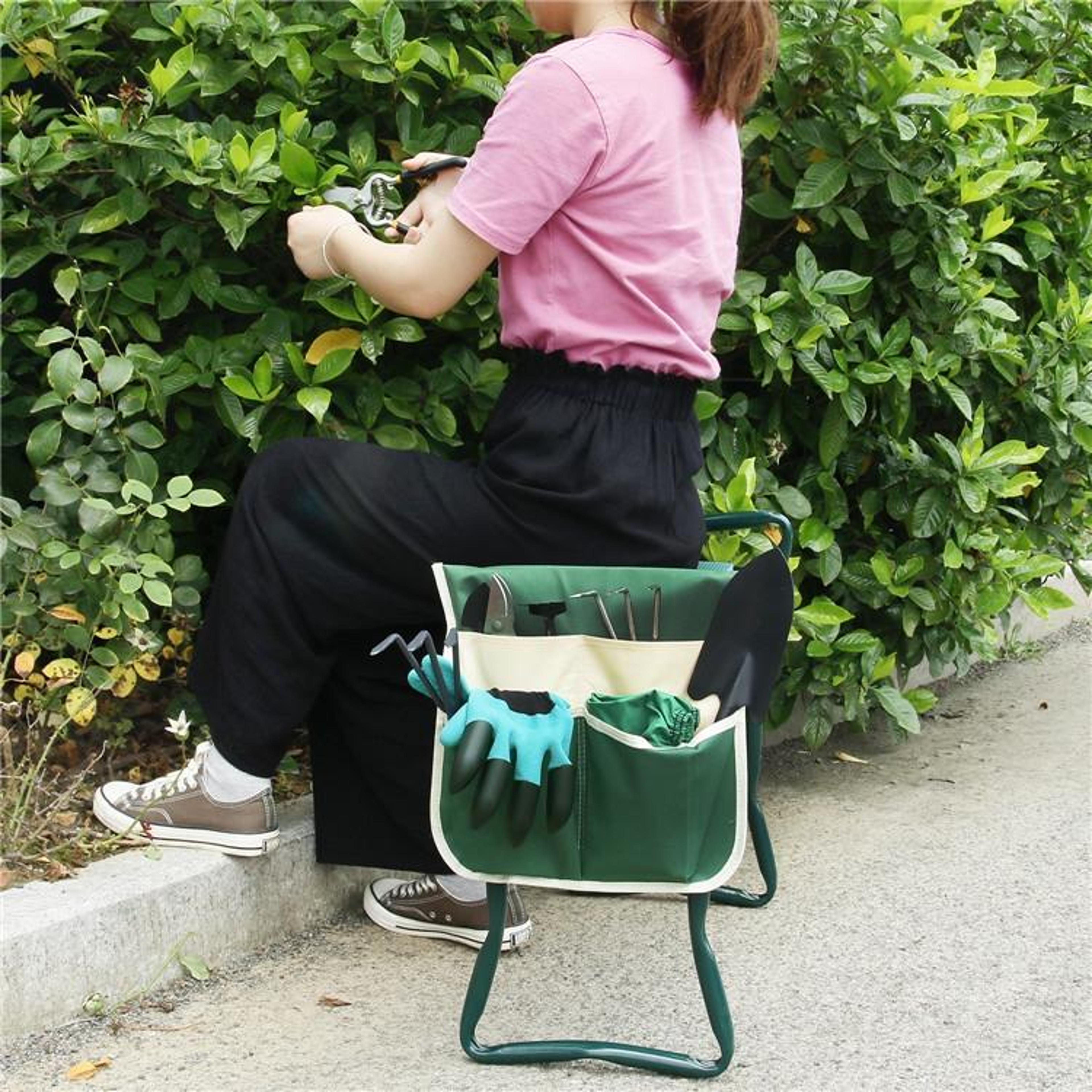 heavy-duty garden tool storage bag for bench cart, waterproof oxford utility organizer