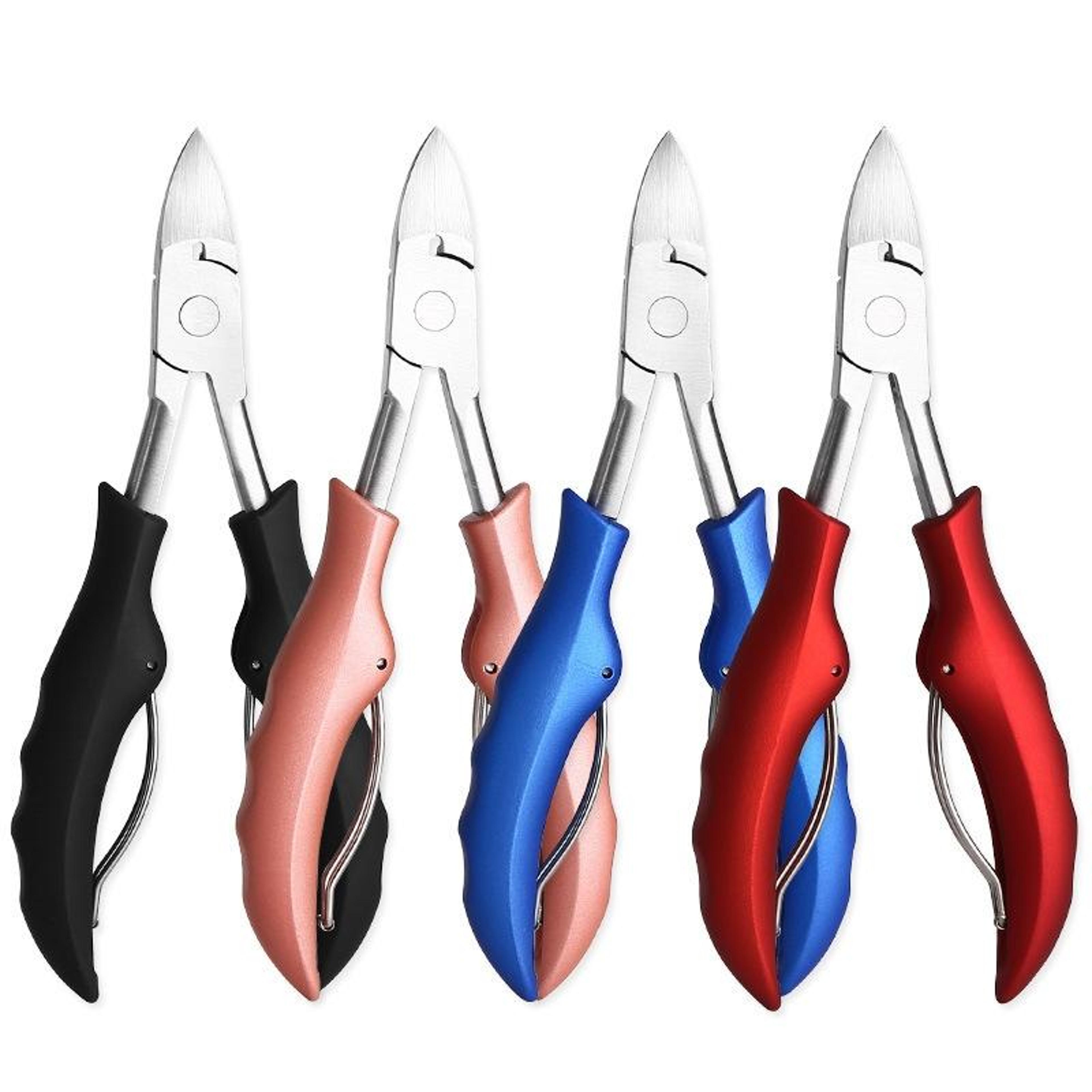 precision stainless steel ingrown toenail clippers set for thick nails & cuticle care