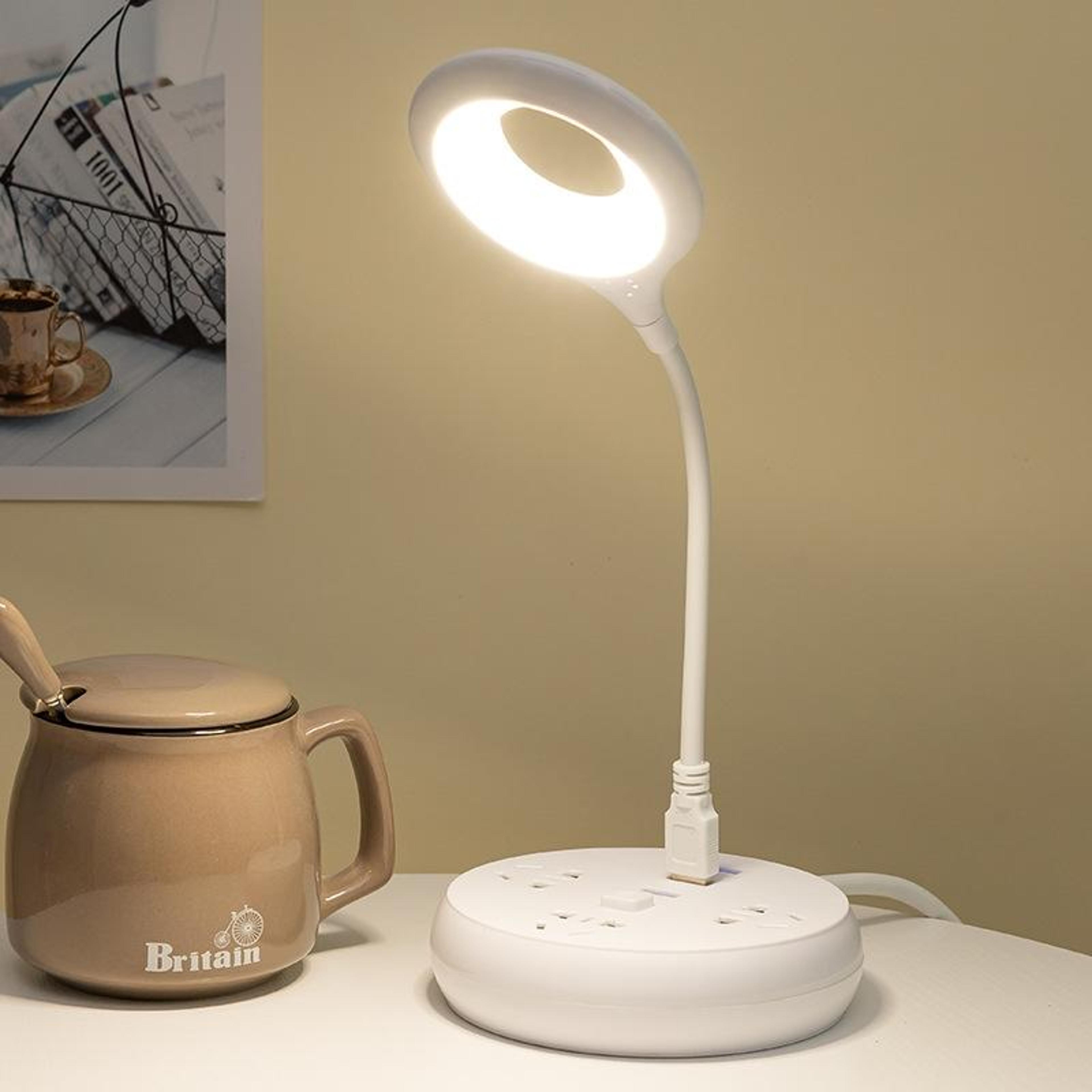 usb portable led reading light with flexible neck eye protection clip lamp
