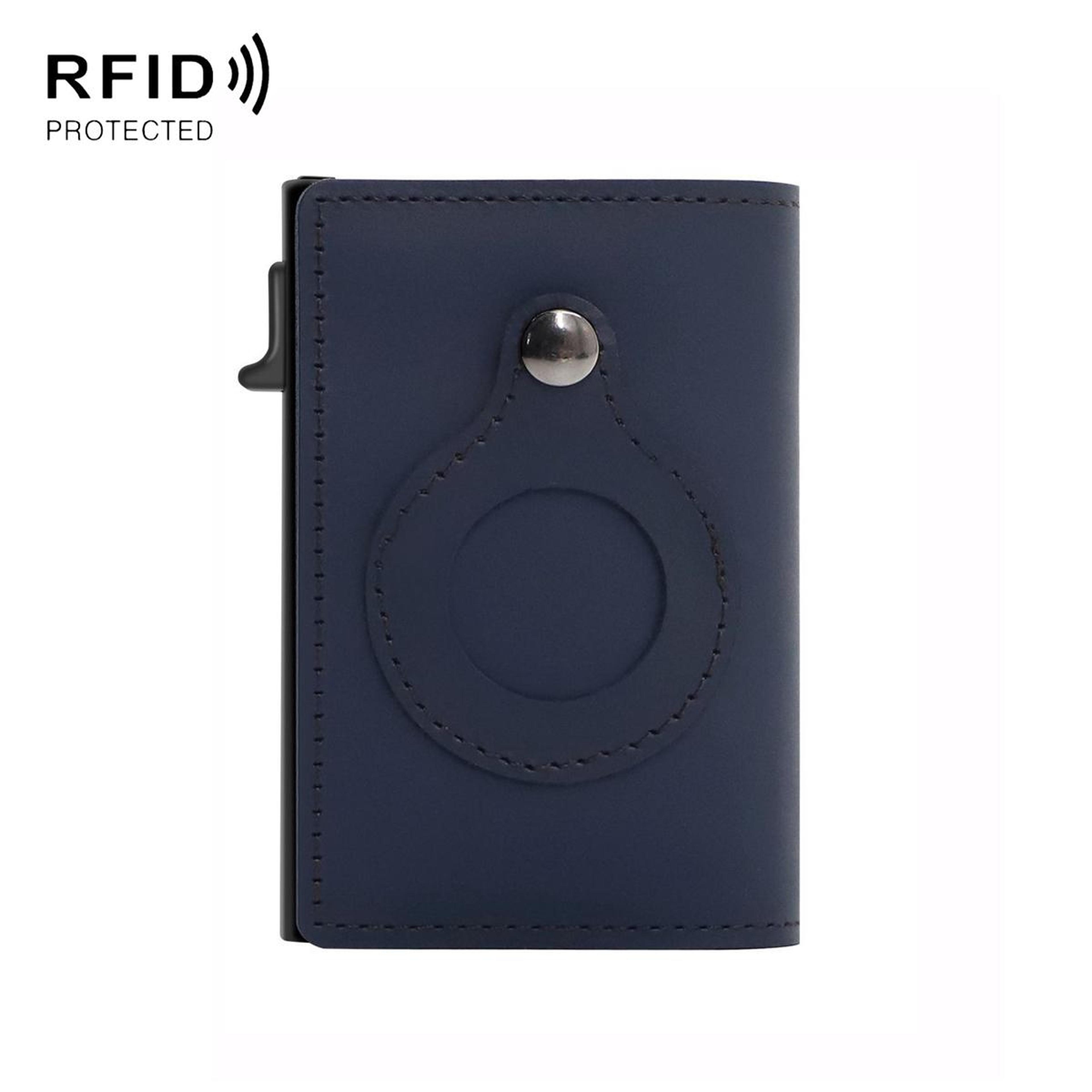 anti theft airtag wallet slim rfid card holder leather magnetic wallet for men