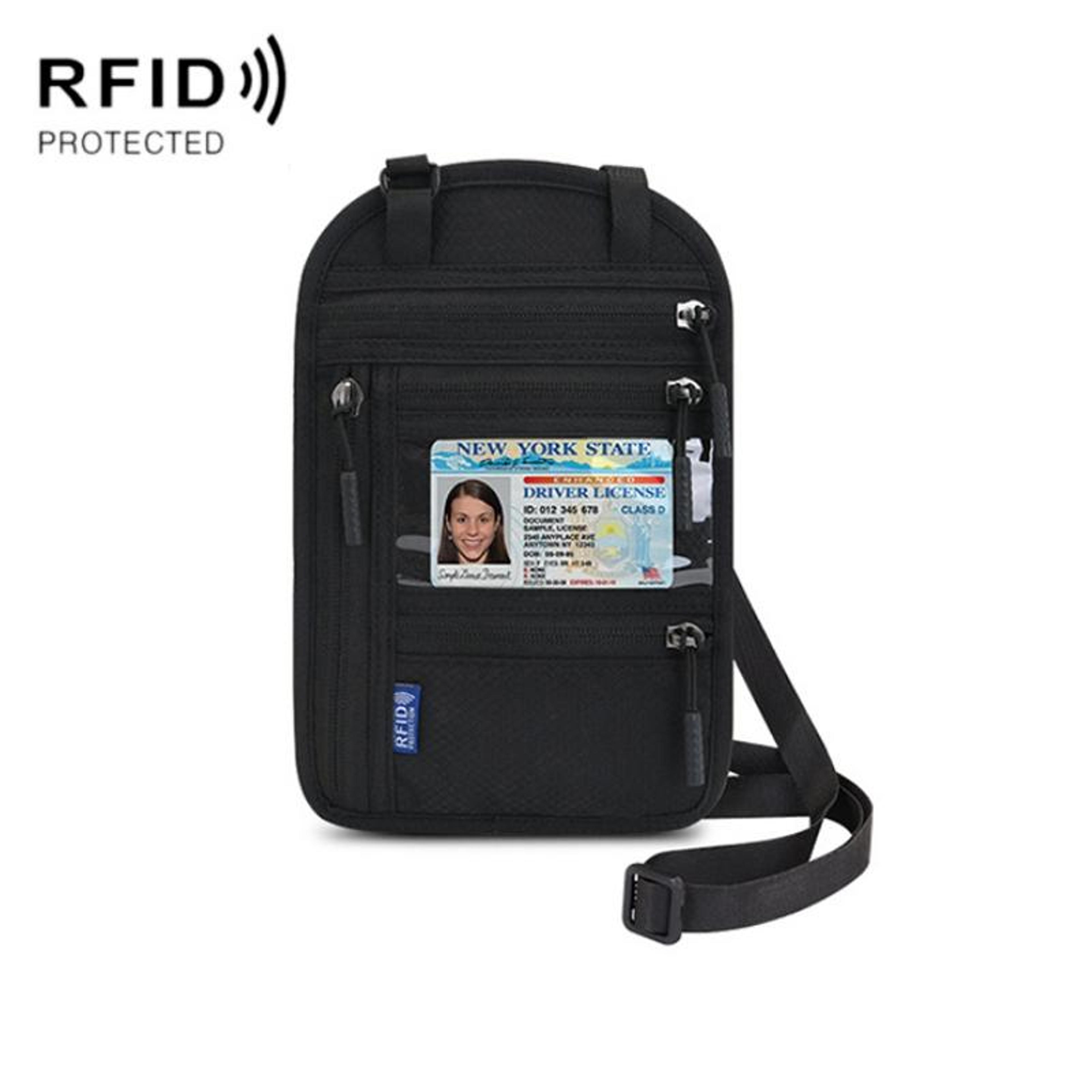 rfid blocking travel passport bag waterproof organizer crossbody wallet for documents