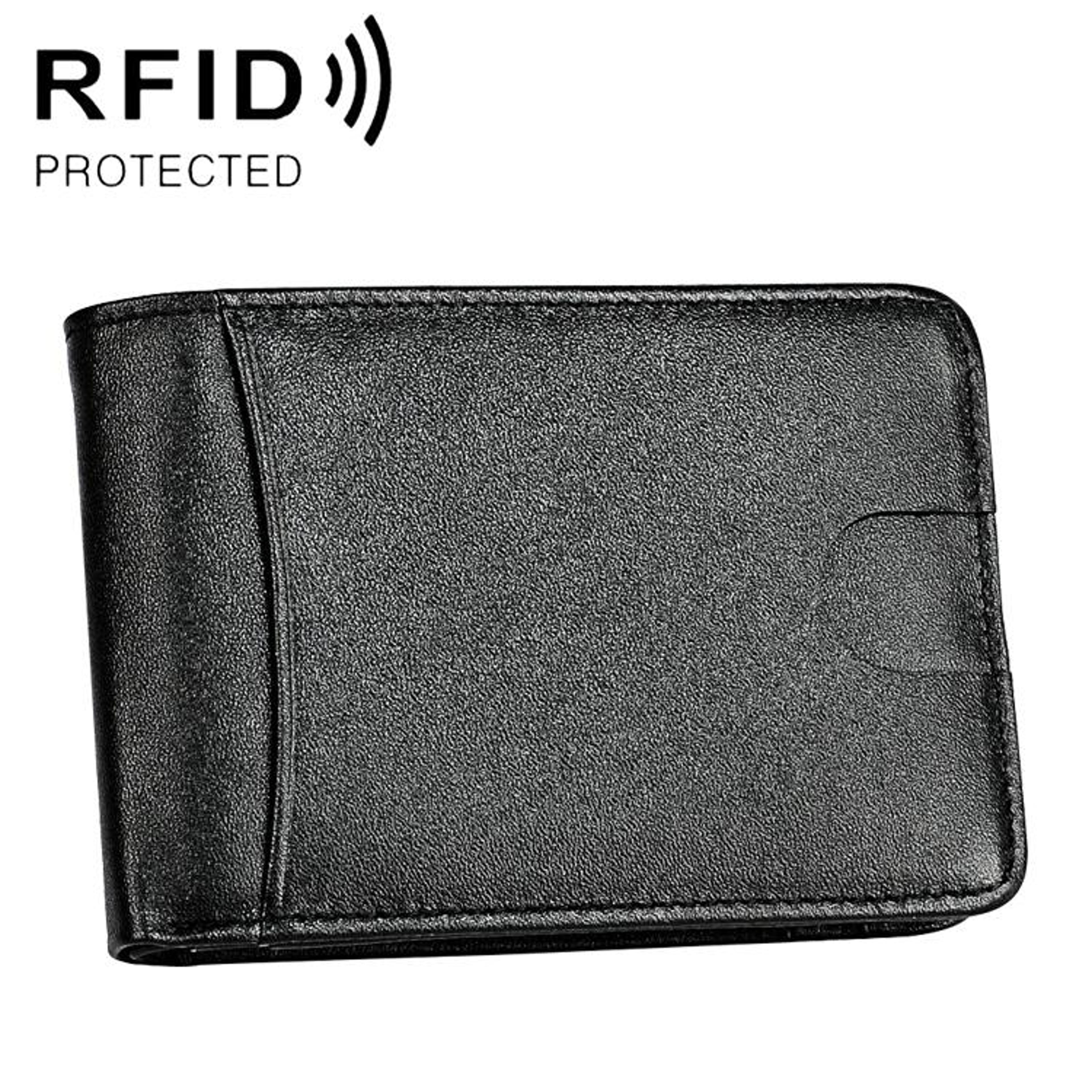 slim rfid blocking wallet crazy horse leather mini card holder for men and women