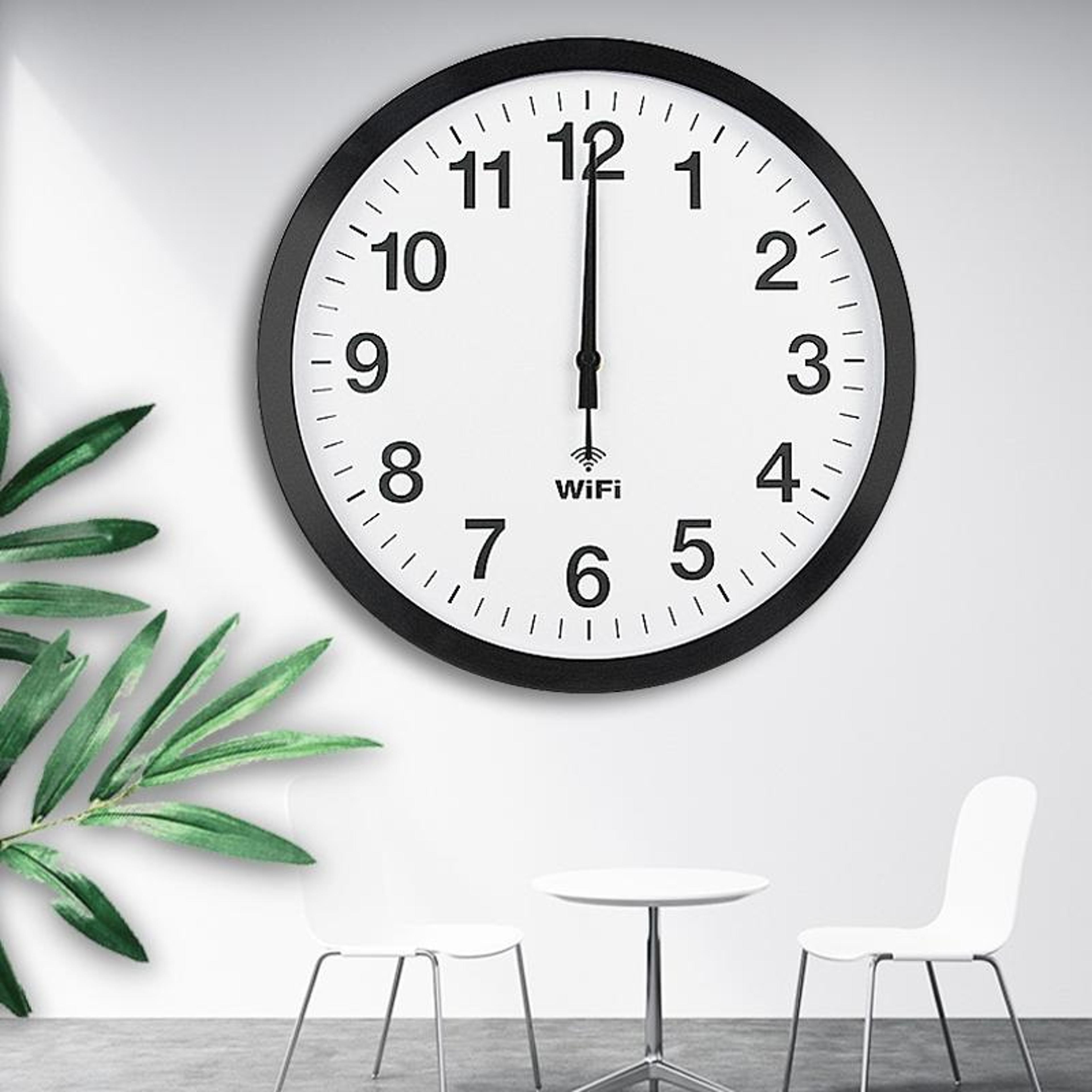 12 inch smart wifi wall clock with auto time sync silent modern minimalist clock