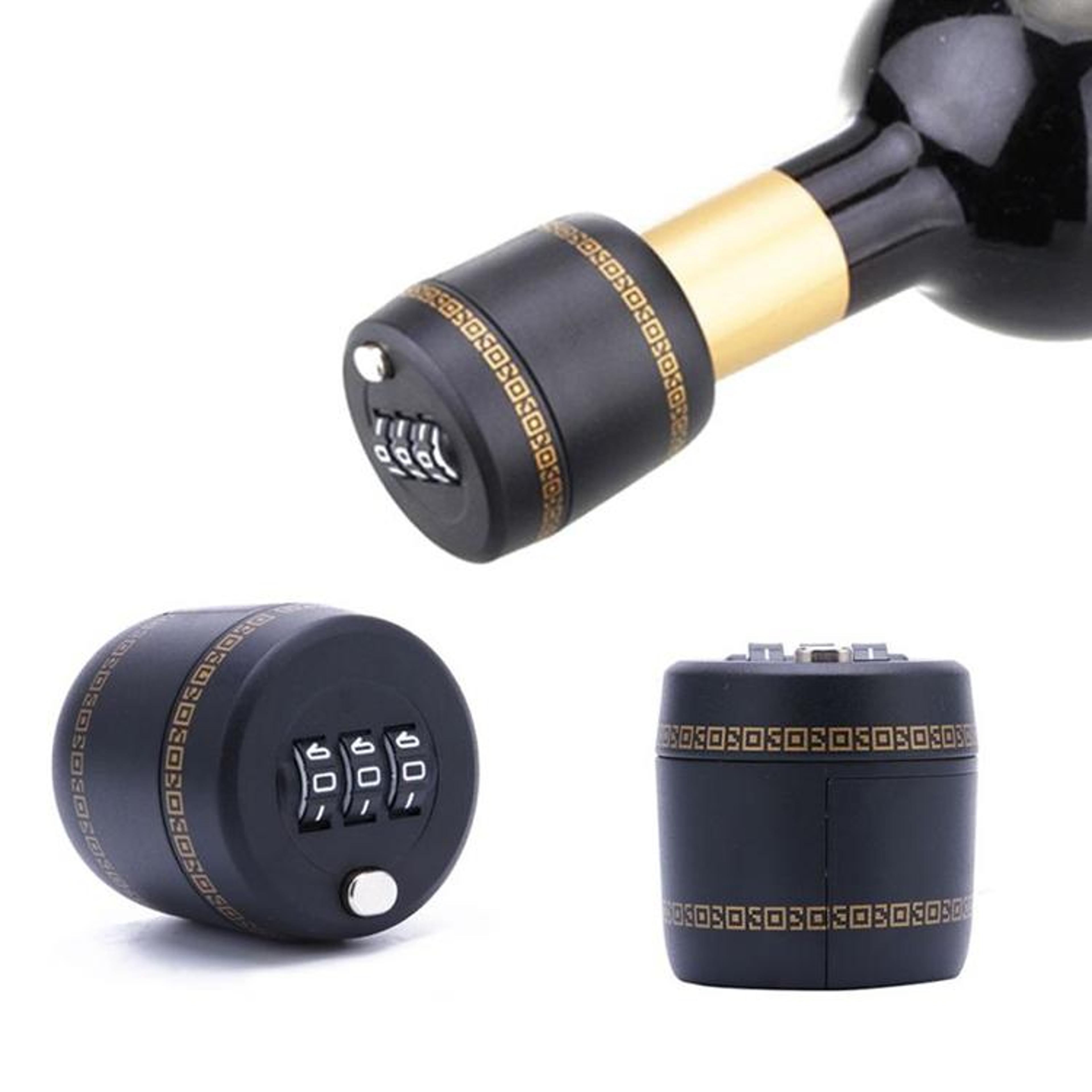 securelock wine bottle cap with wine bottle lock and combination bottle lock for freshness & protection