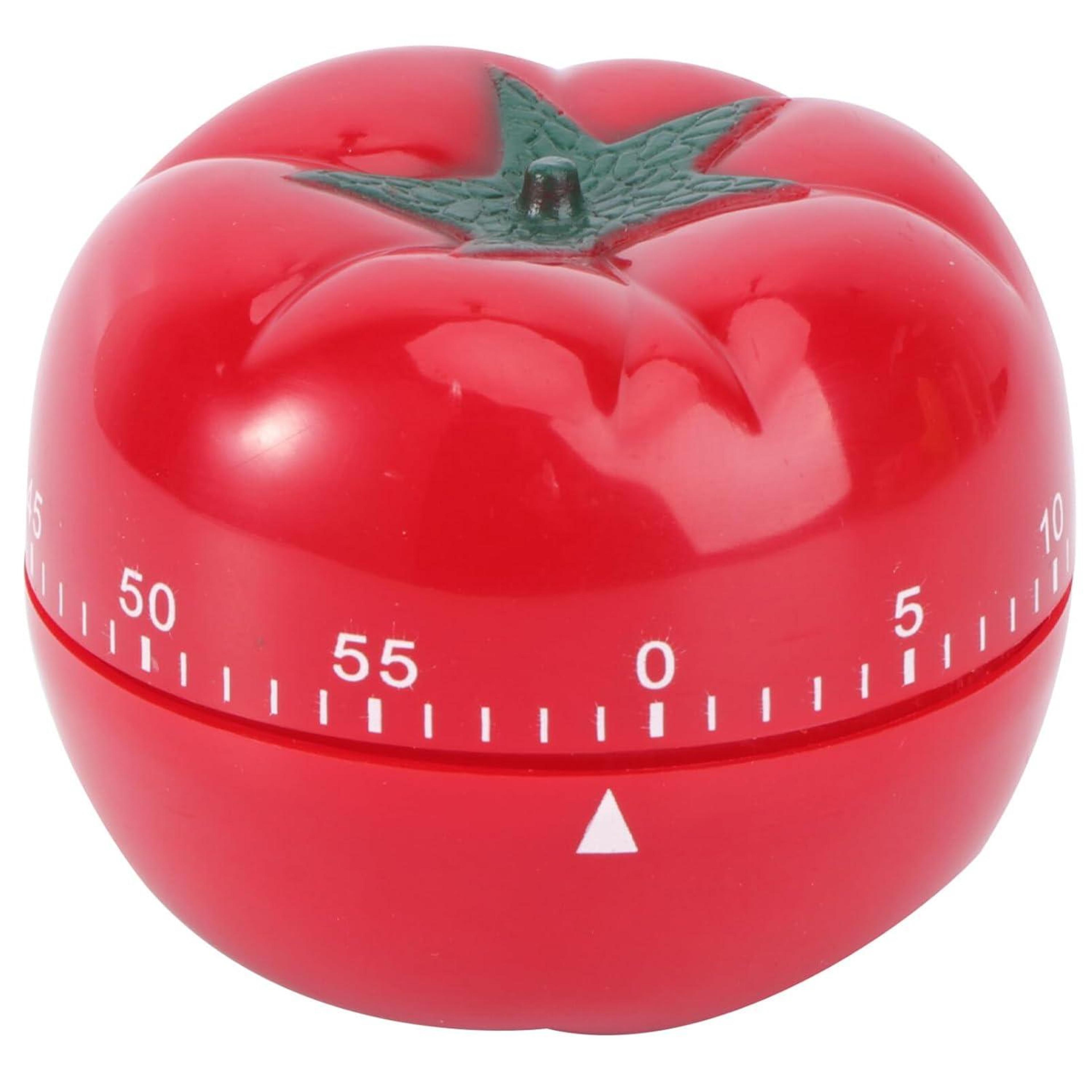 cute tomato kitchen timer, mechanical cooking timer alarm for baking & study focus