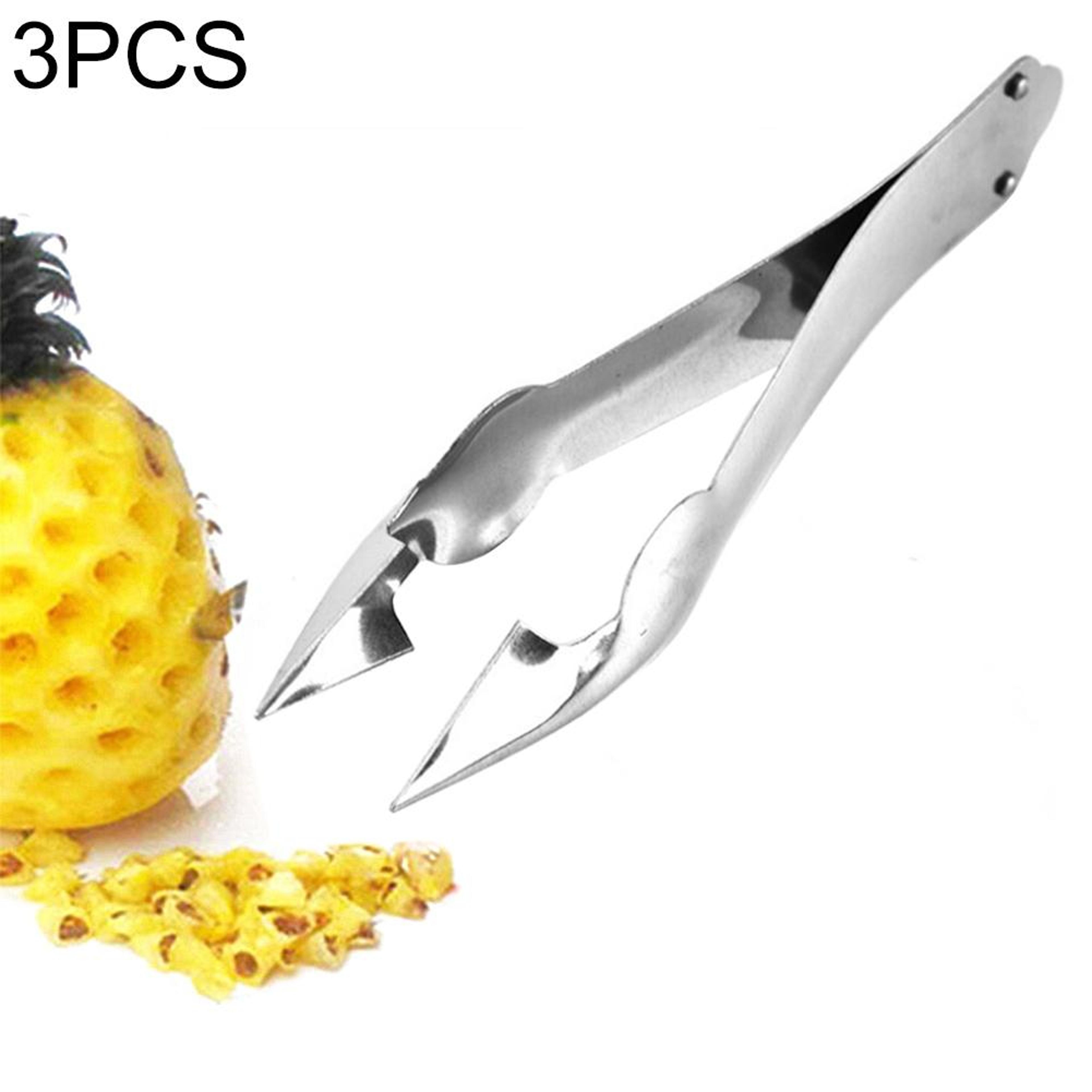 stainless steel pineapple eye remover tool set 3pcs non slip fruit corer digger