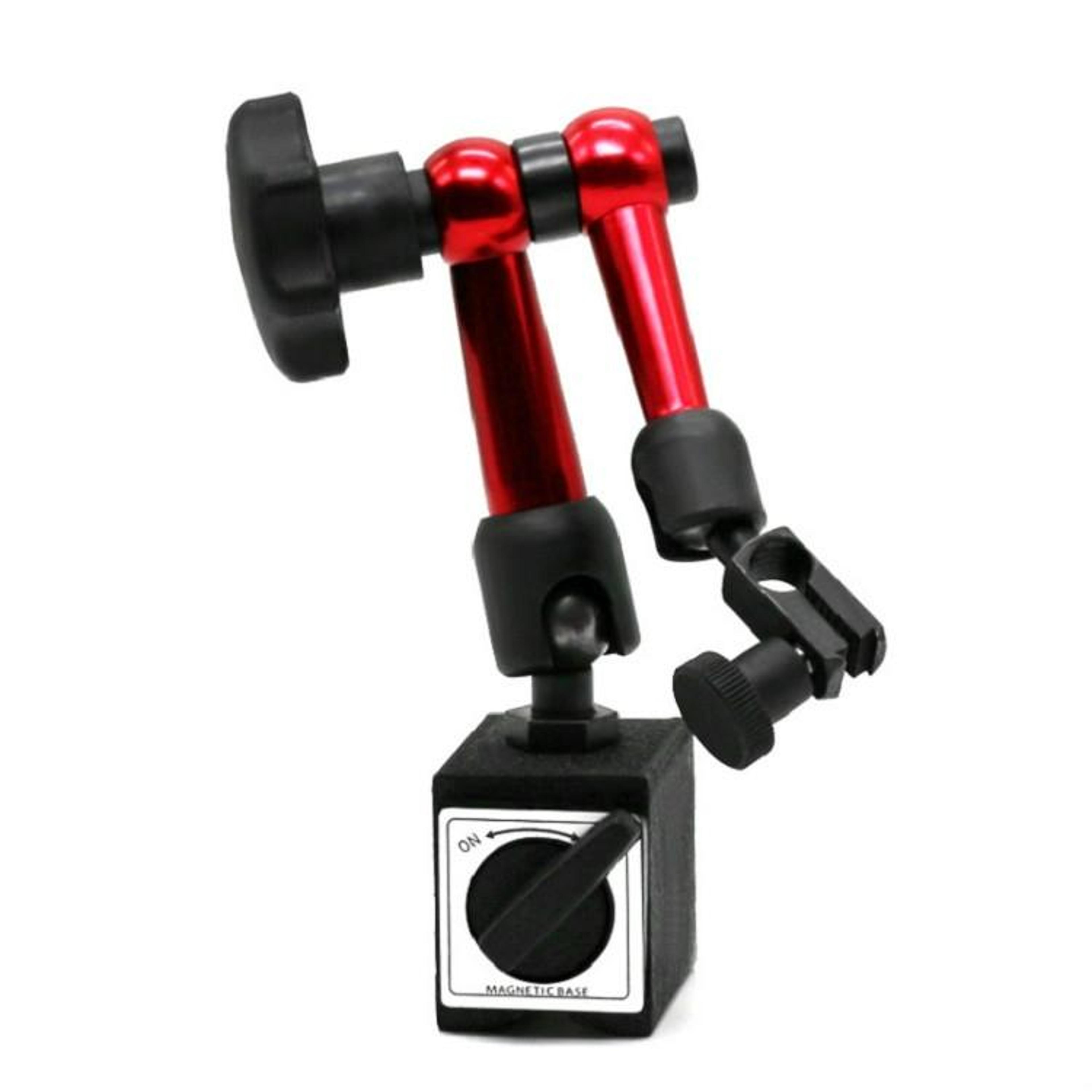 precision magnetic base dial indicator stand with universal adjustment arm for mechanical measurement