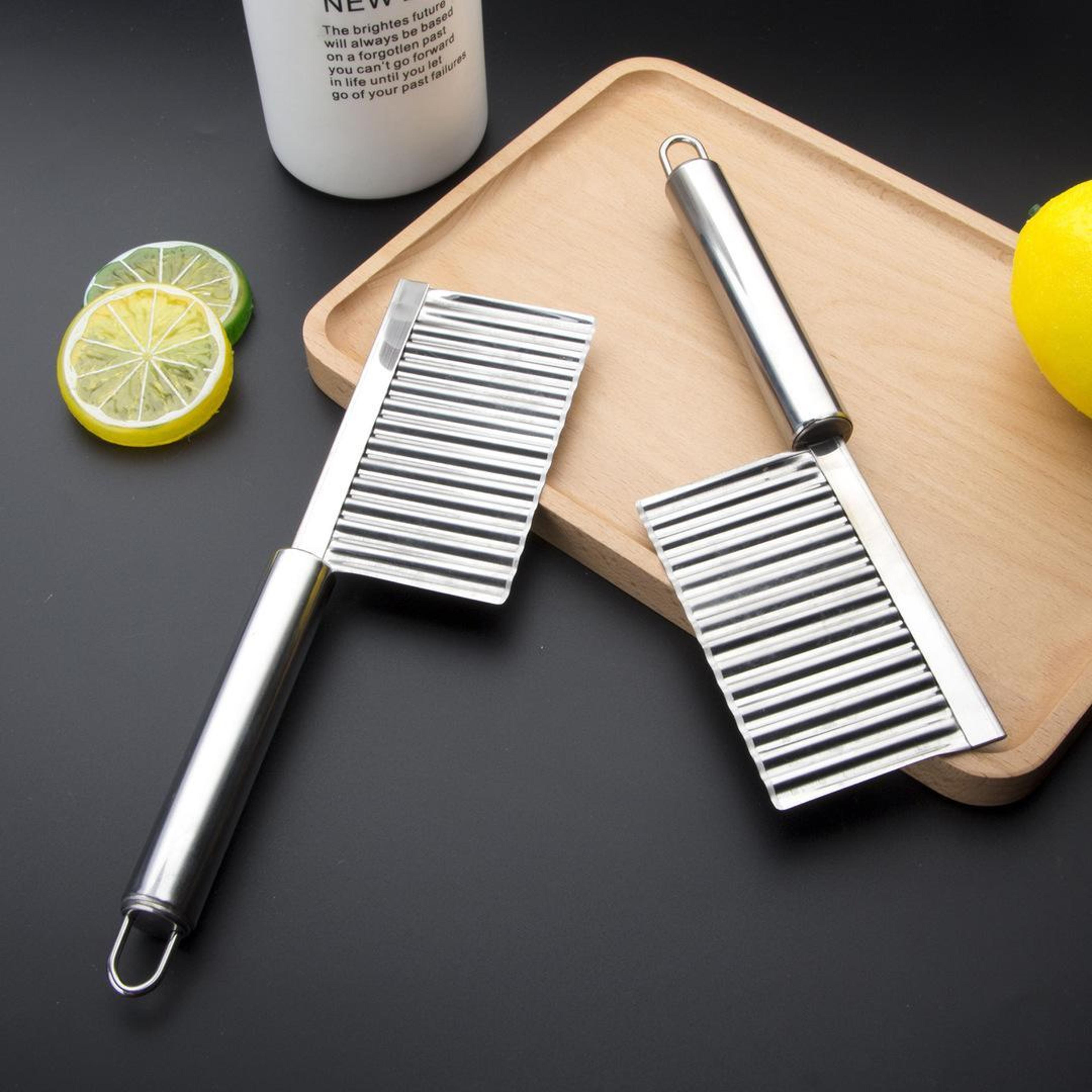 stainless steel crinkle cutter knife for wavy fries & veggies durable french fry cutter