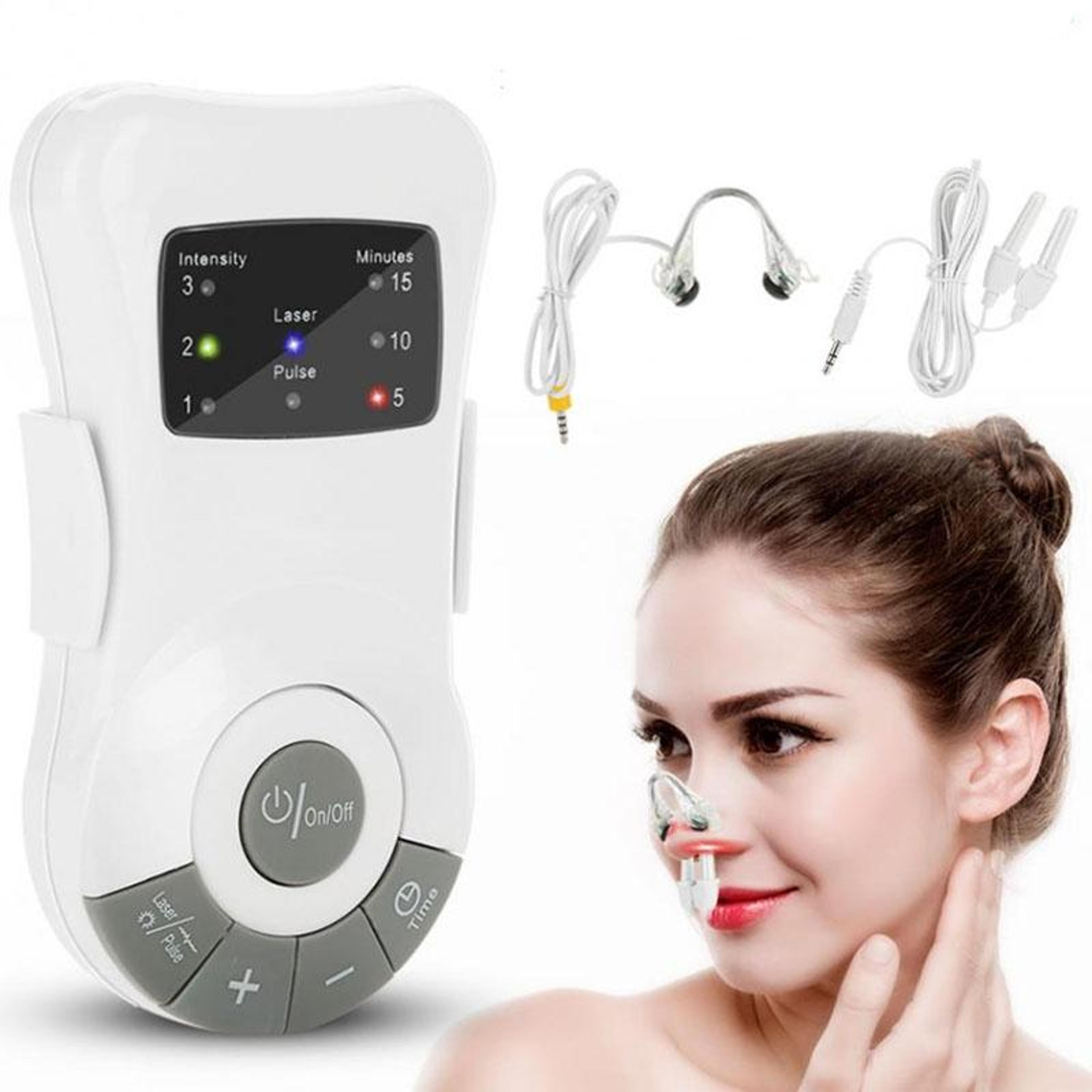 laser rhinitis treatment device for snoring relief and nasal therapy