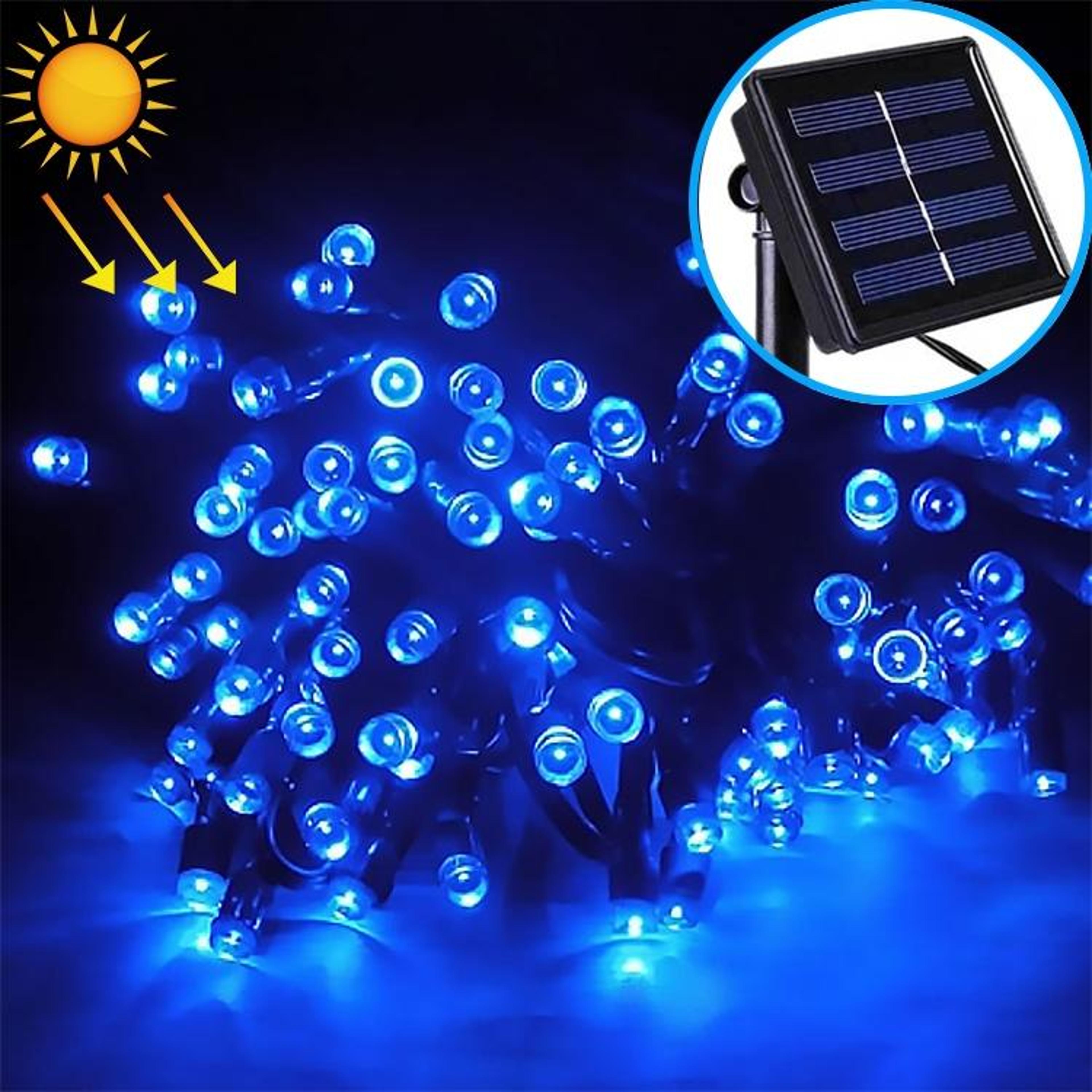 200 led solar string lights outdoor waterproof warm white christmas garden lights