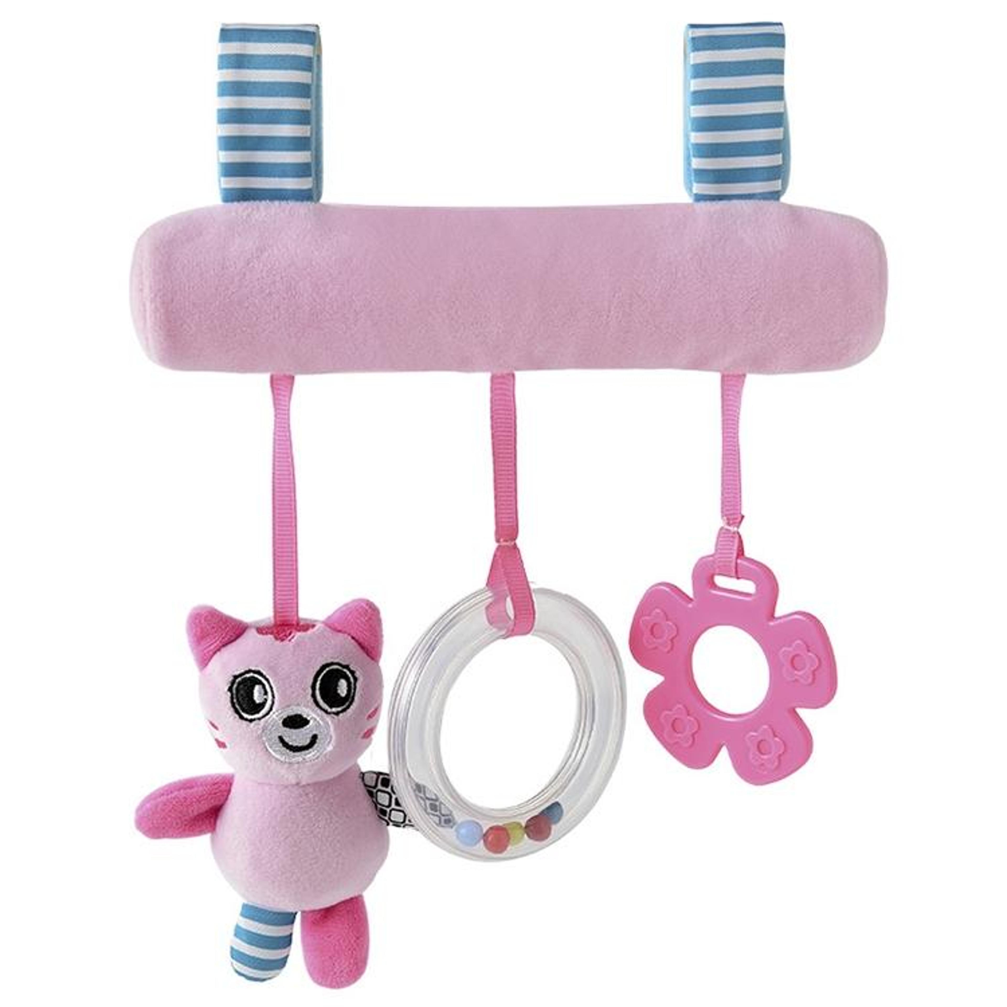 cartoon animal baby stroller toy with rattle soft crib hanging toy for sensory development