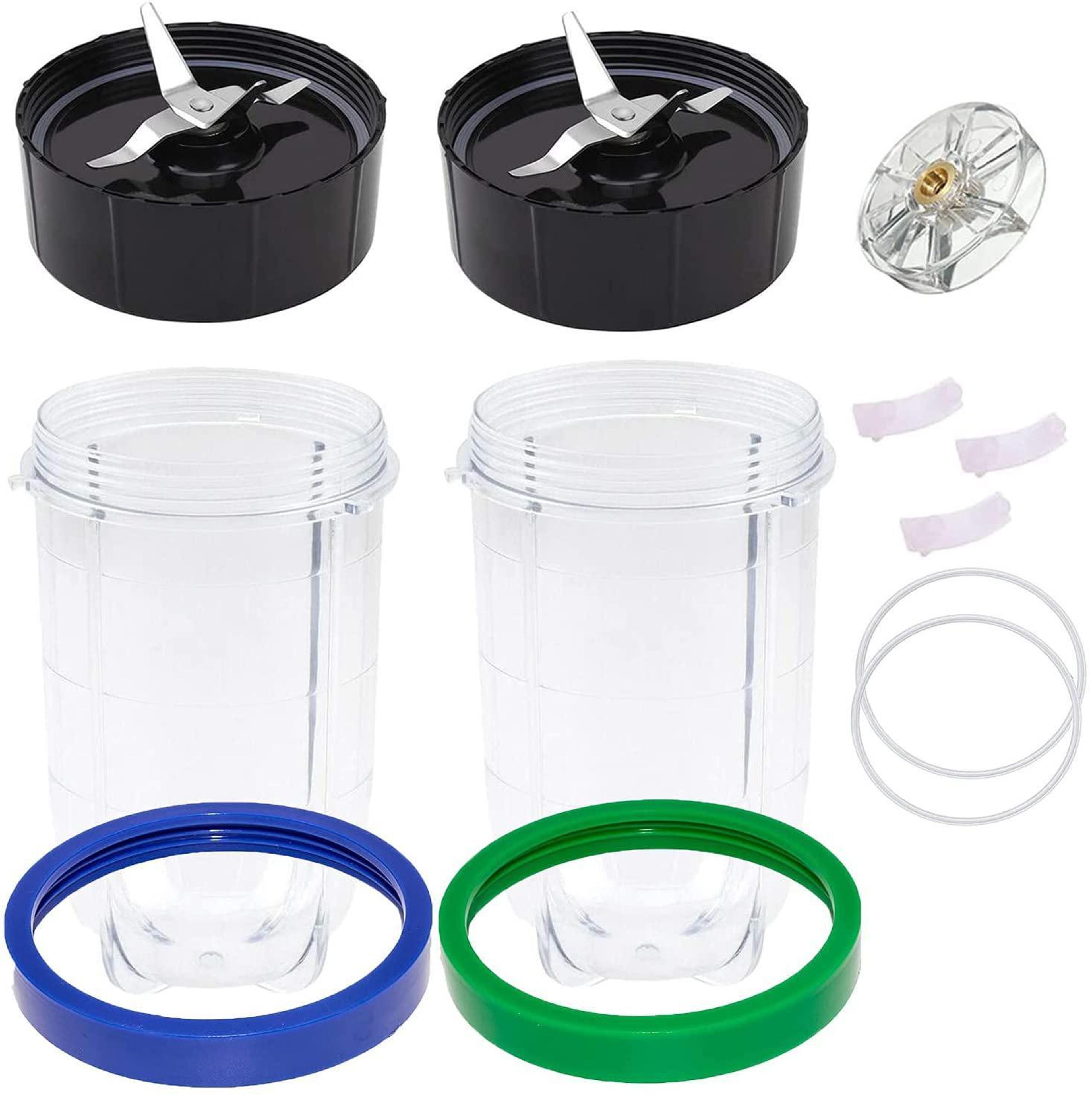 magic bullet blender replacement parts set 12 in 1 kit with cups, blade base & sealing rings