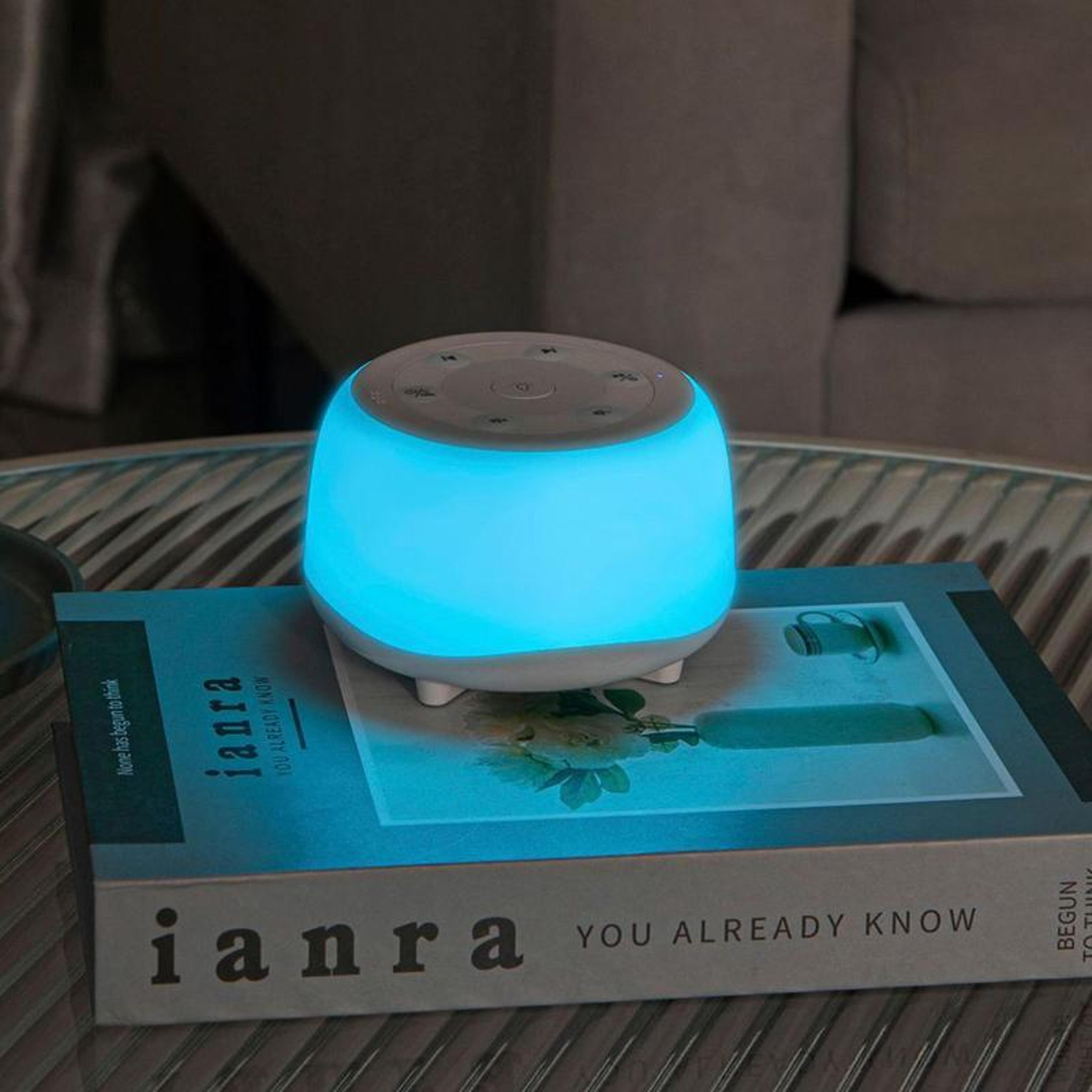 portable white noise machine with night light & sleep sounds for adults and babies