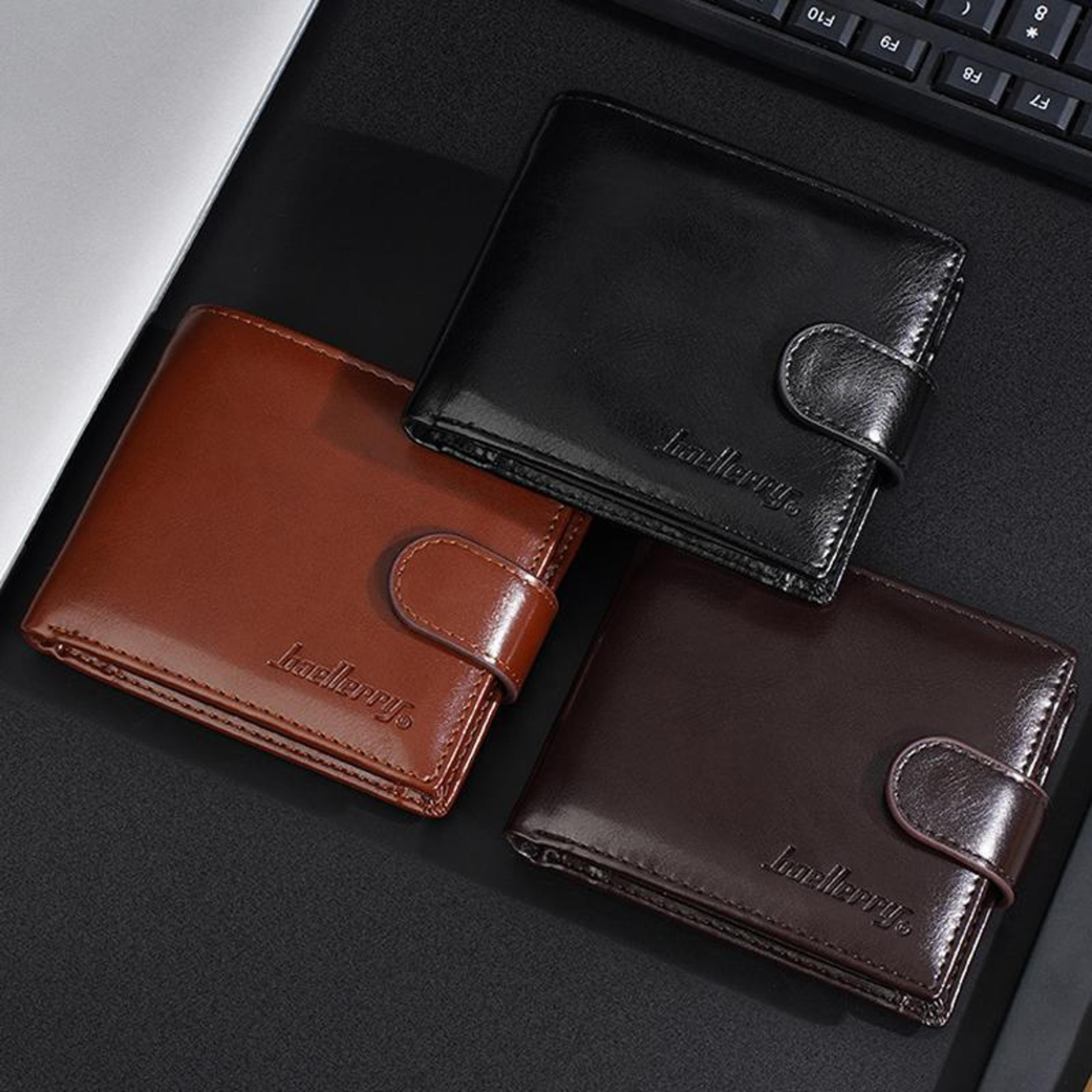 vintage rfid mens wallet with zipper coin pocket and multi card slots