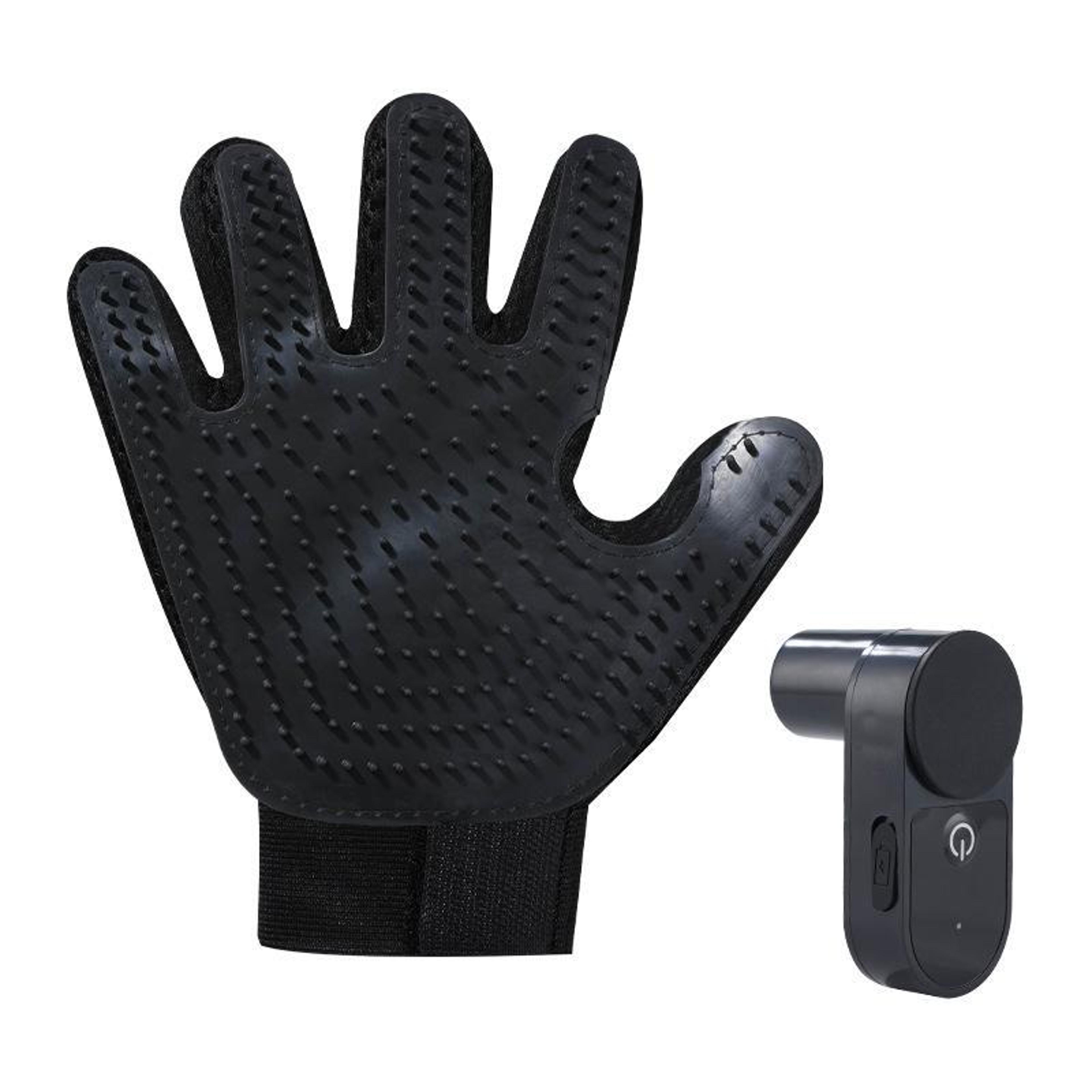 pet grooming gloves for cats & dogs with massage brush & water mist cleaner