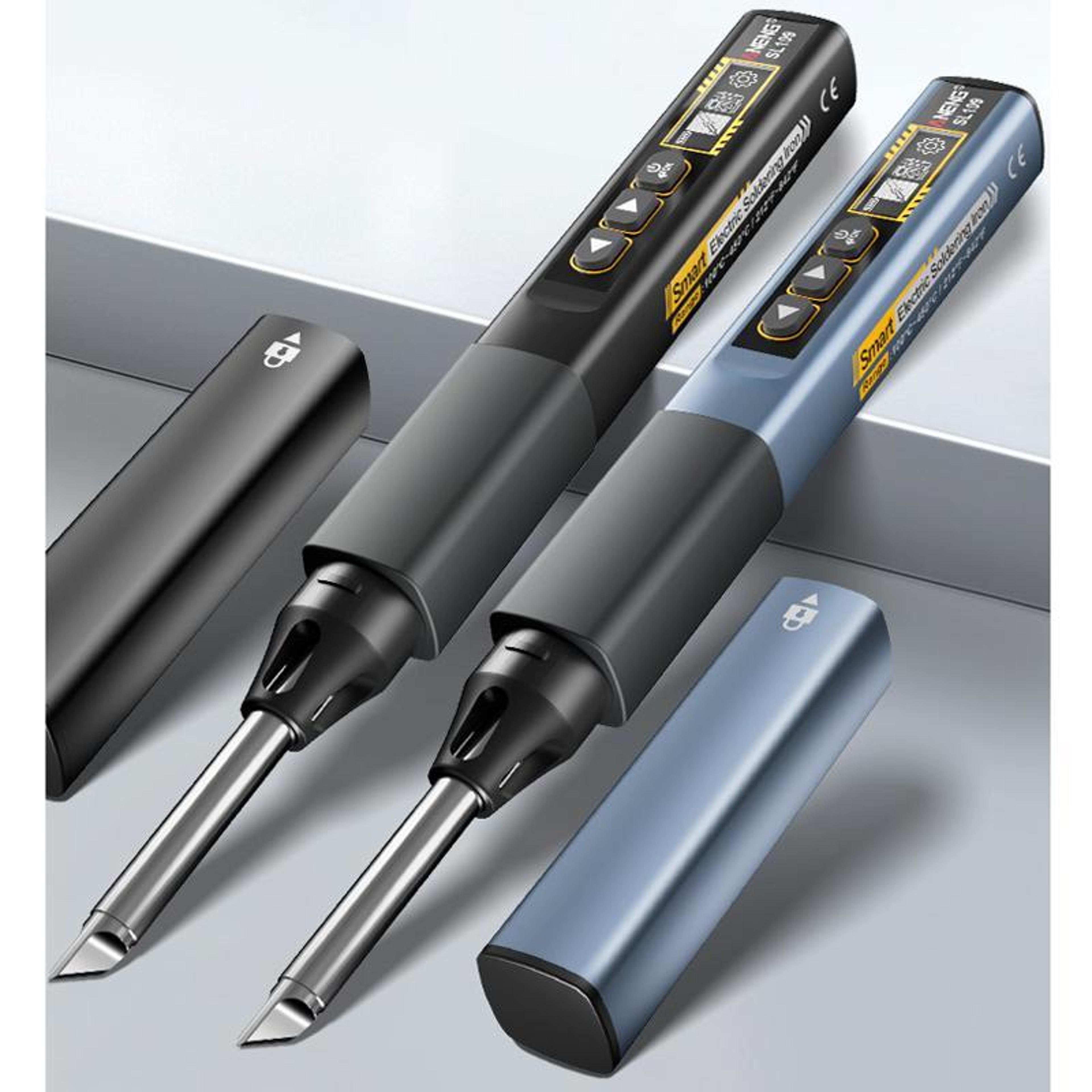 75w portable soldering iron with digital multimeter & usb-c fast charging