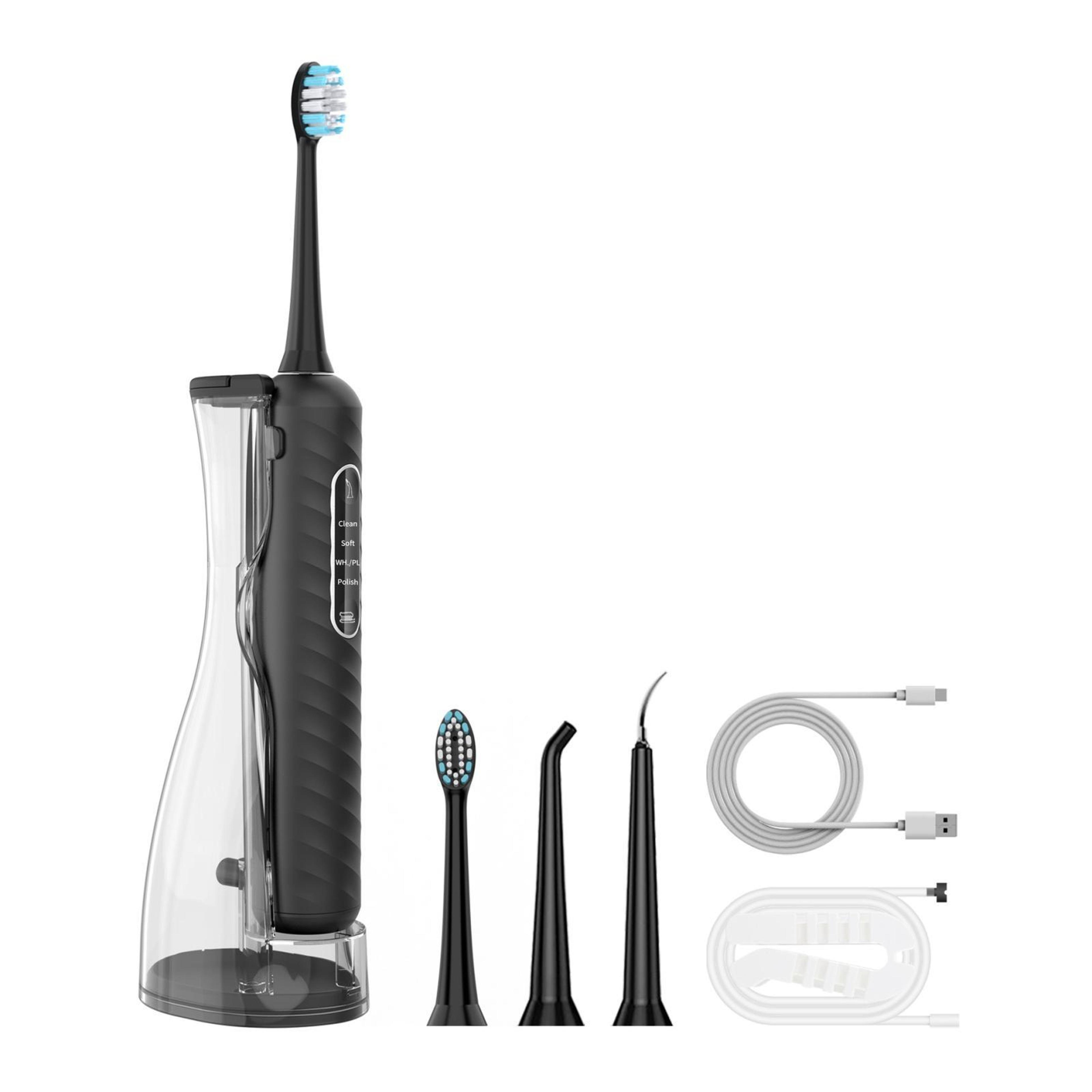 3-in-1 sonic electric toothbrush & water flosser oral irrigator for deep gum cleaning