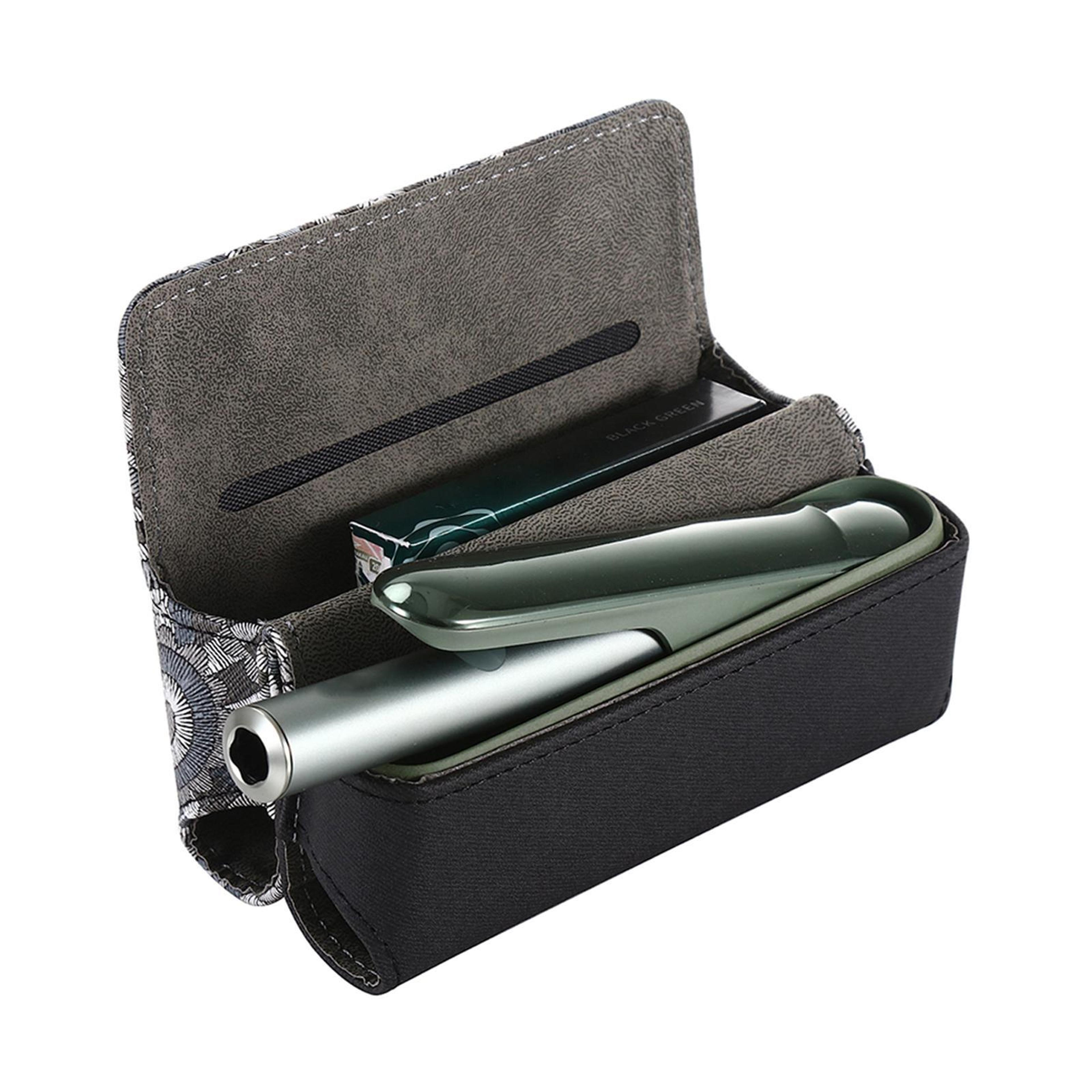 magnetic leather carry case with charging access