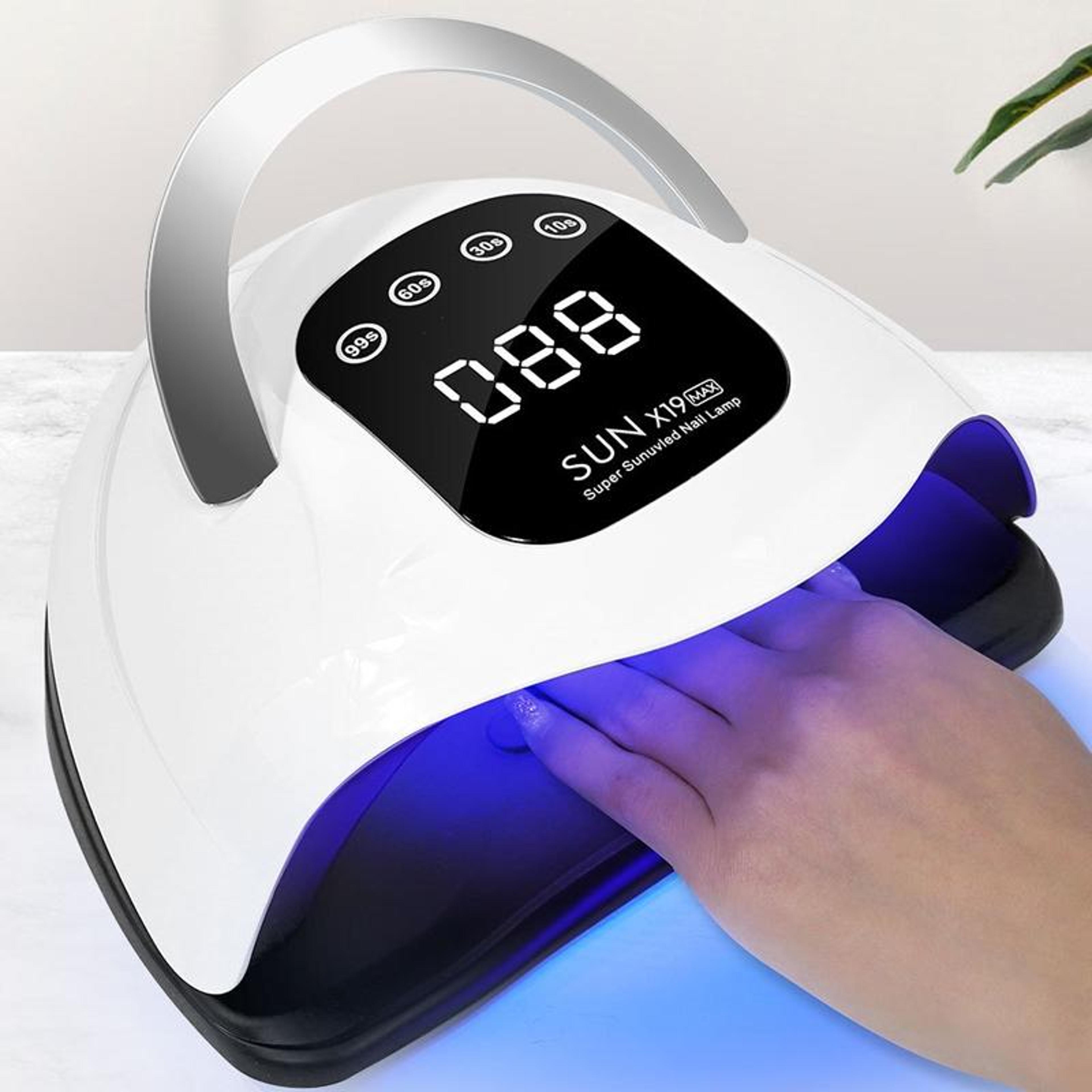 uv led nail lamp with lcd timer fast gel nail dryer for salon quality manicures