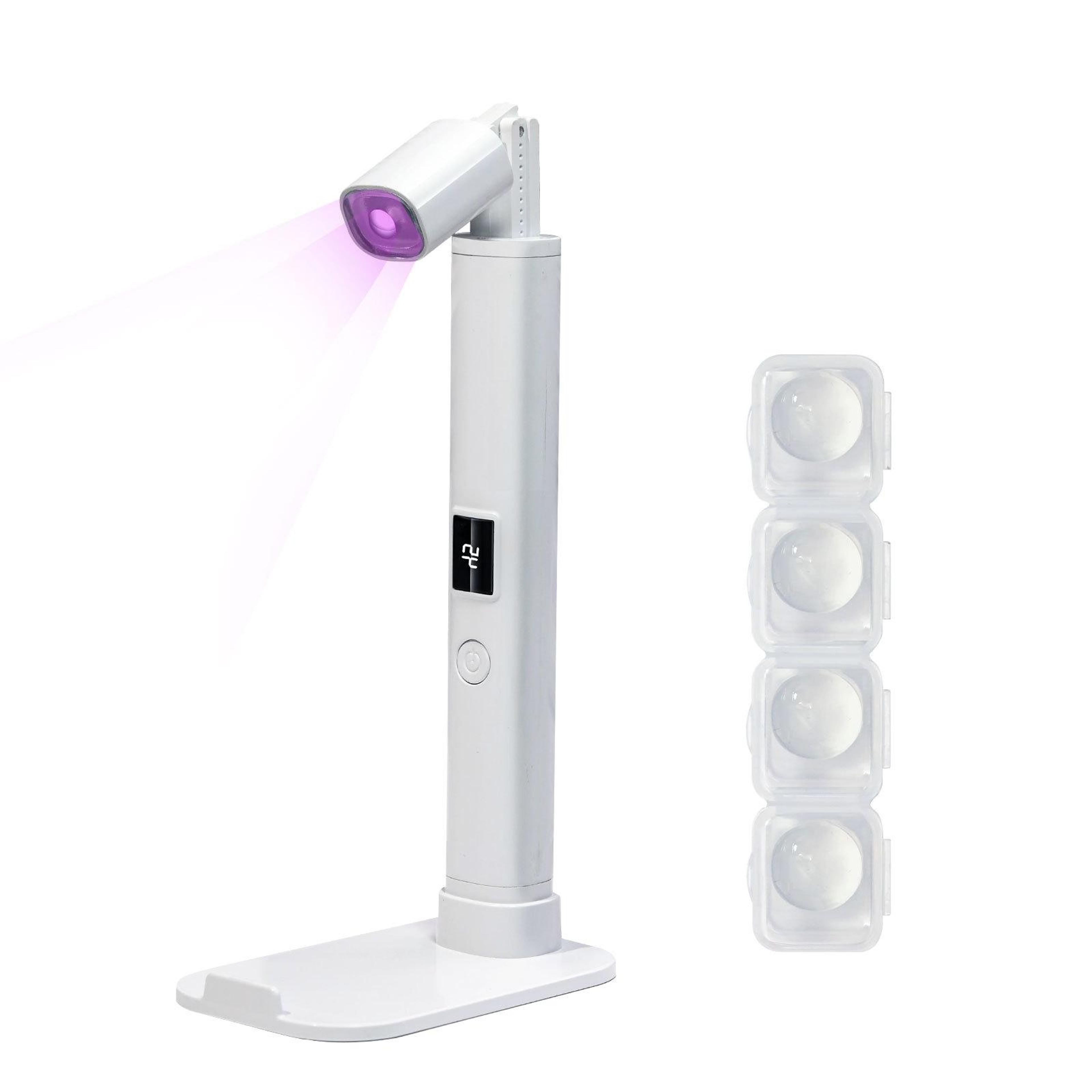 portable uv led nail lamp with timer display and rechargeable mini nail dryer