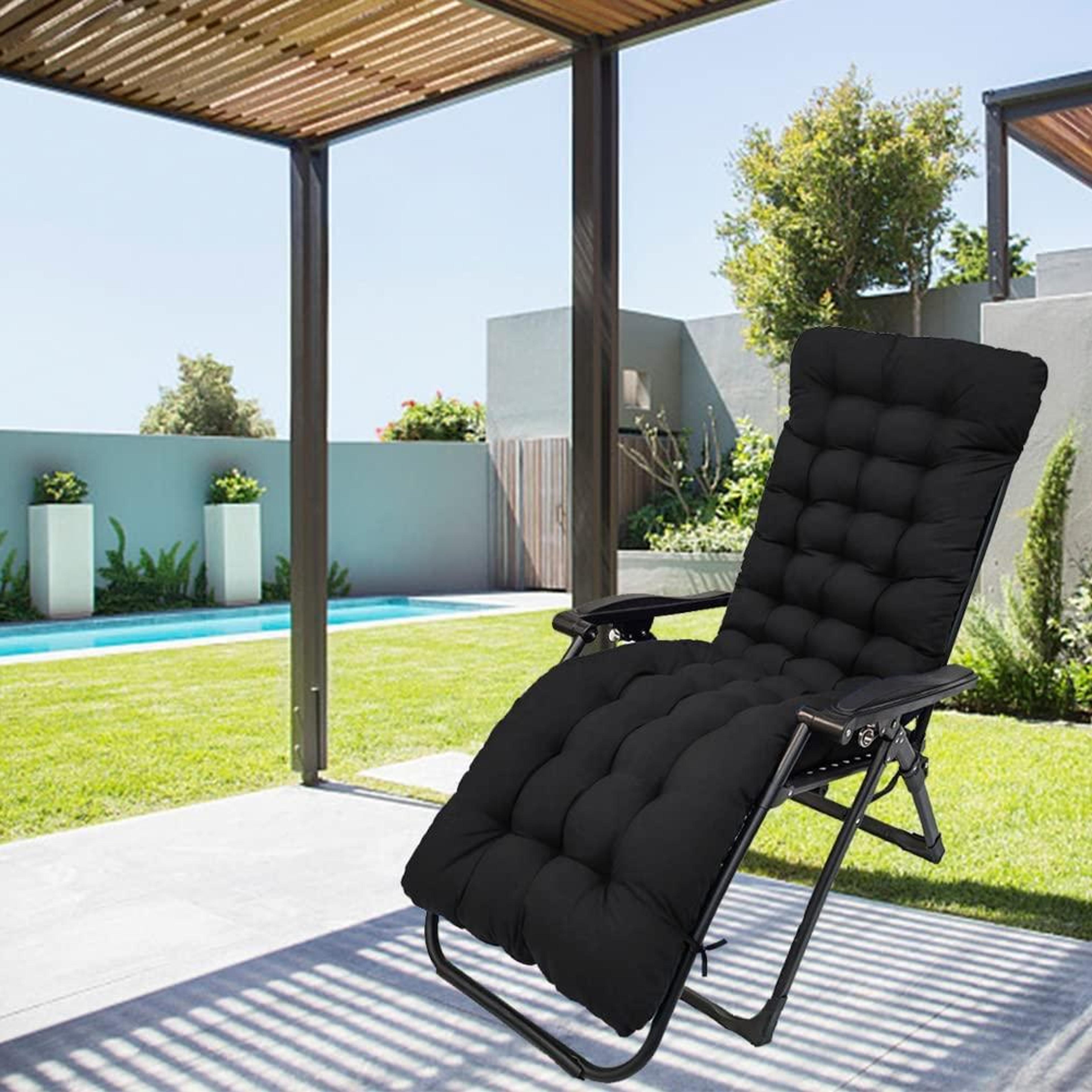 thickened slip-on recliner cushion for garden & home chairs