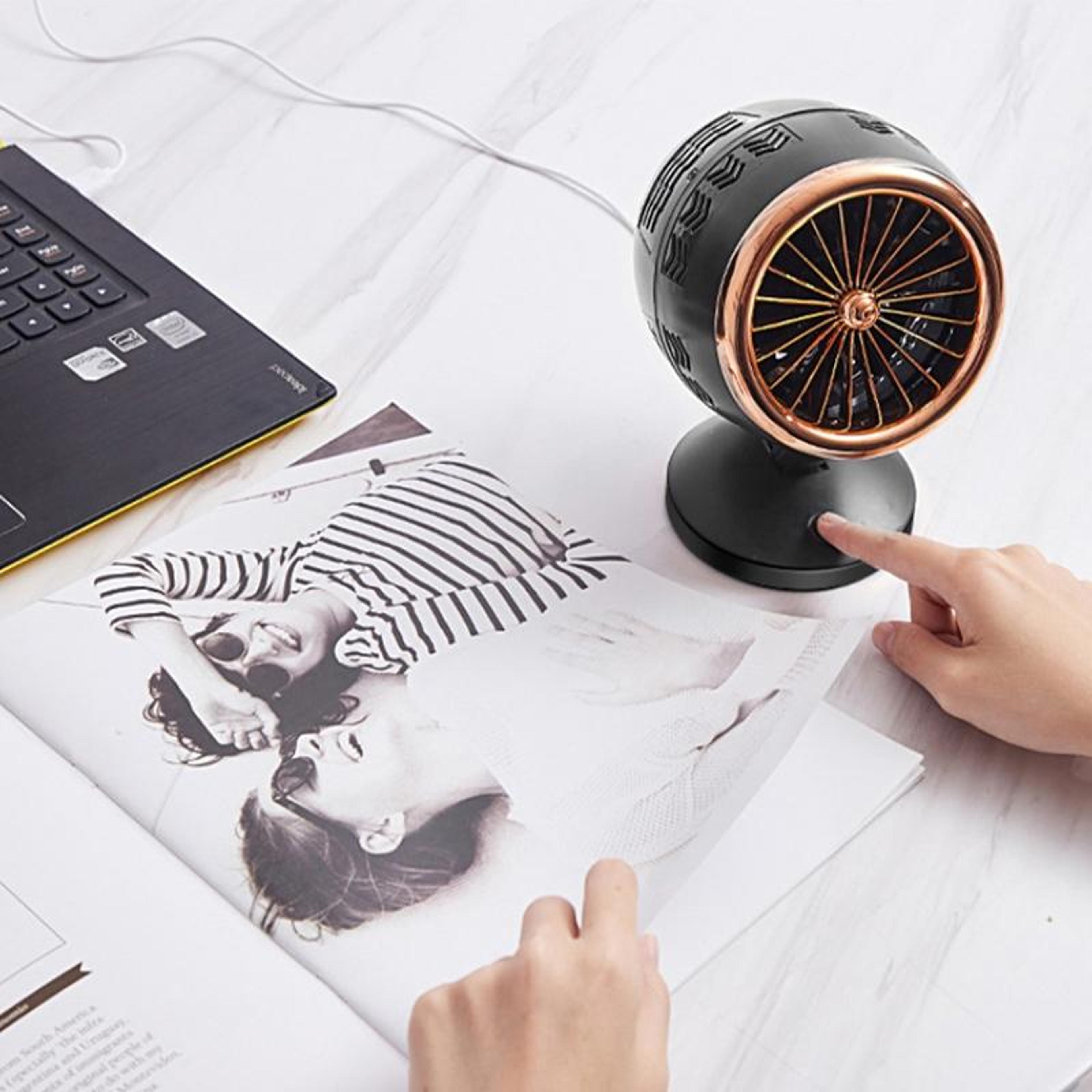 portable usb desk fan air circulation cooler with quiet 2-speed adjustable cooling