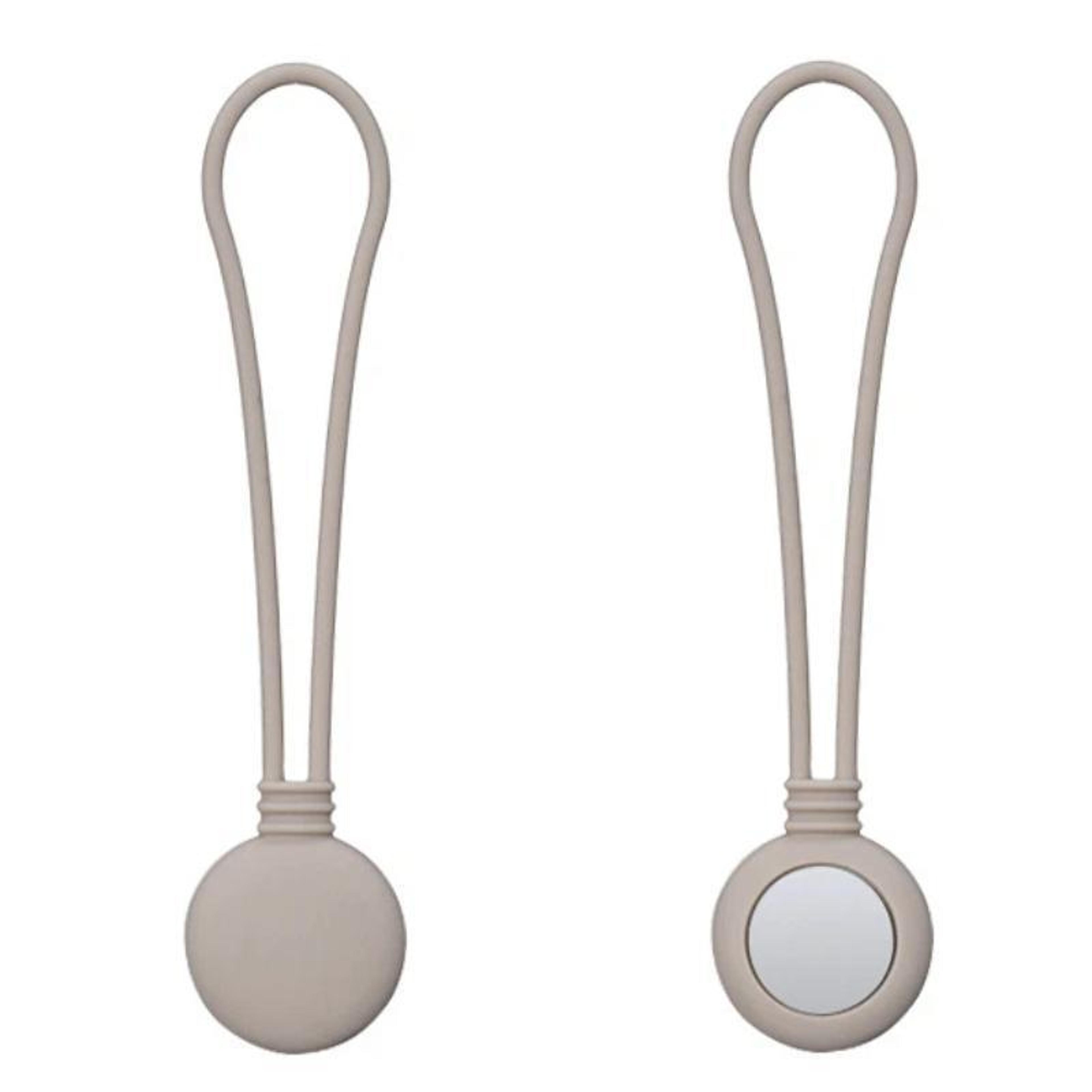 magnetic silicone cable organizer straps reusable cord holder set 2pcs
