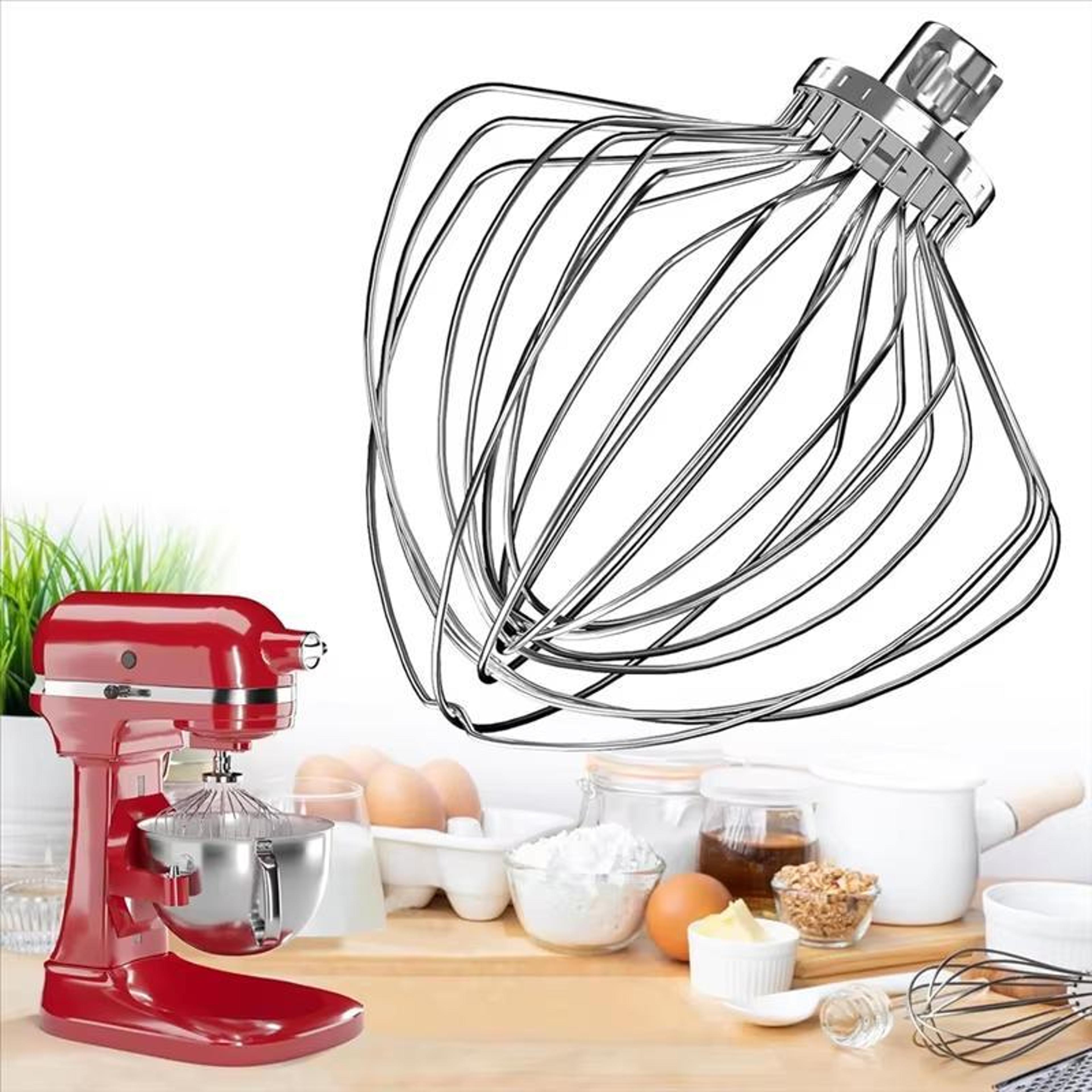 11-wire stainless steel whisk attachment for kitchenaid 7 quart bowl-lift stand mixer