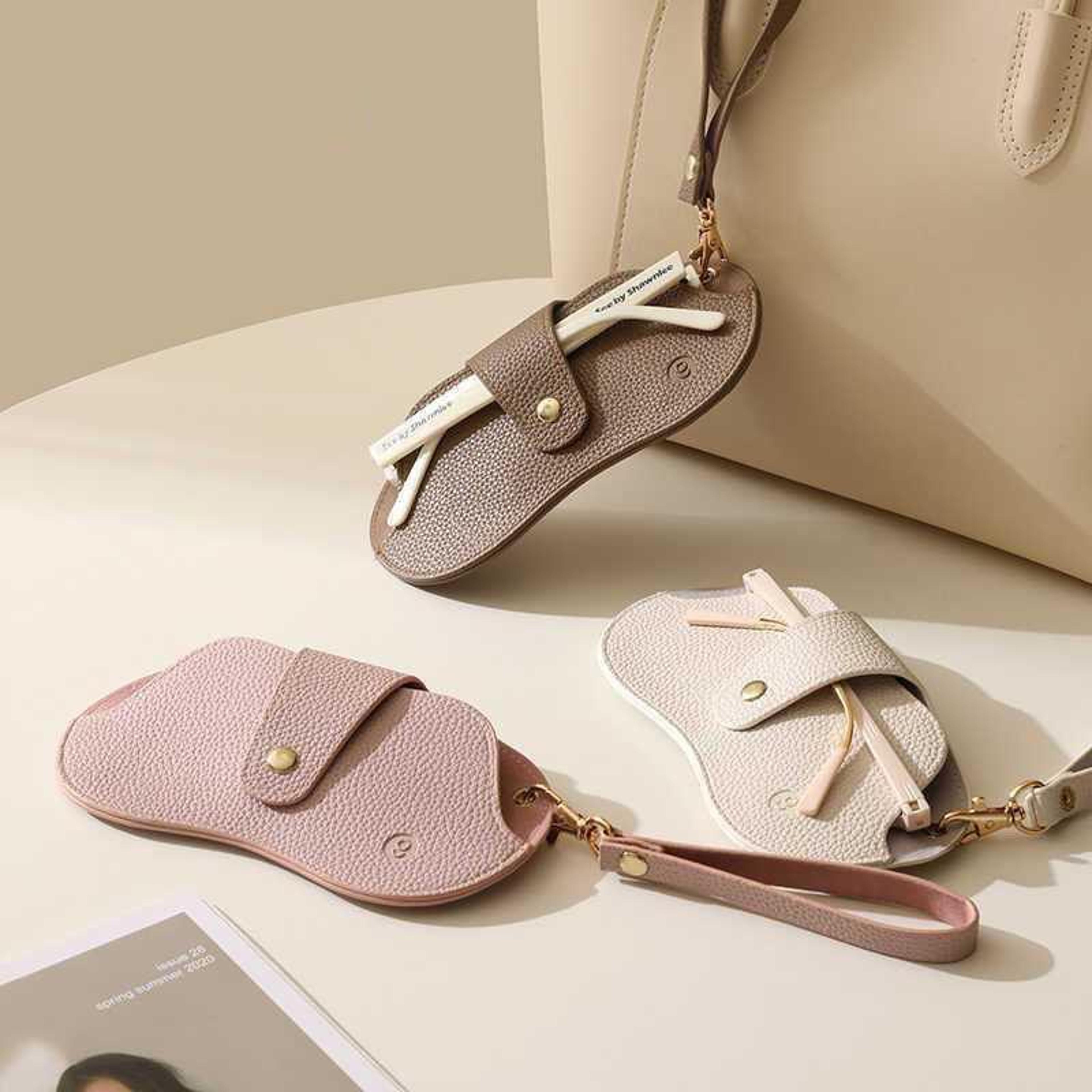 pu leather glasses case with hanging strap for sunglasses & eyewear