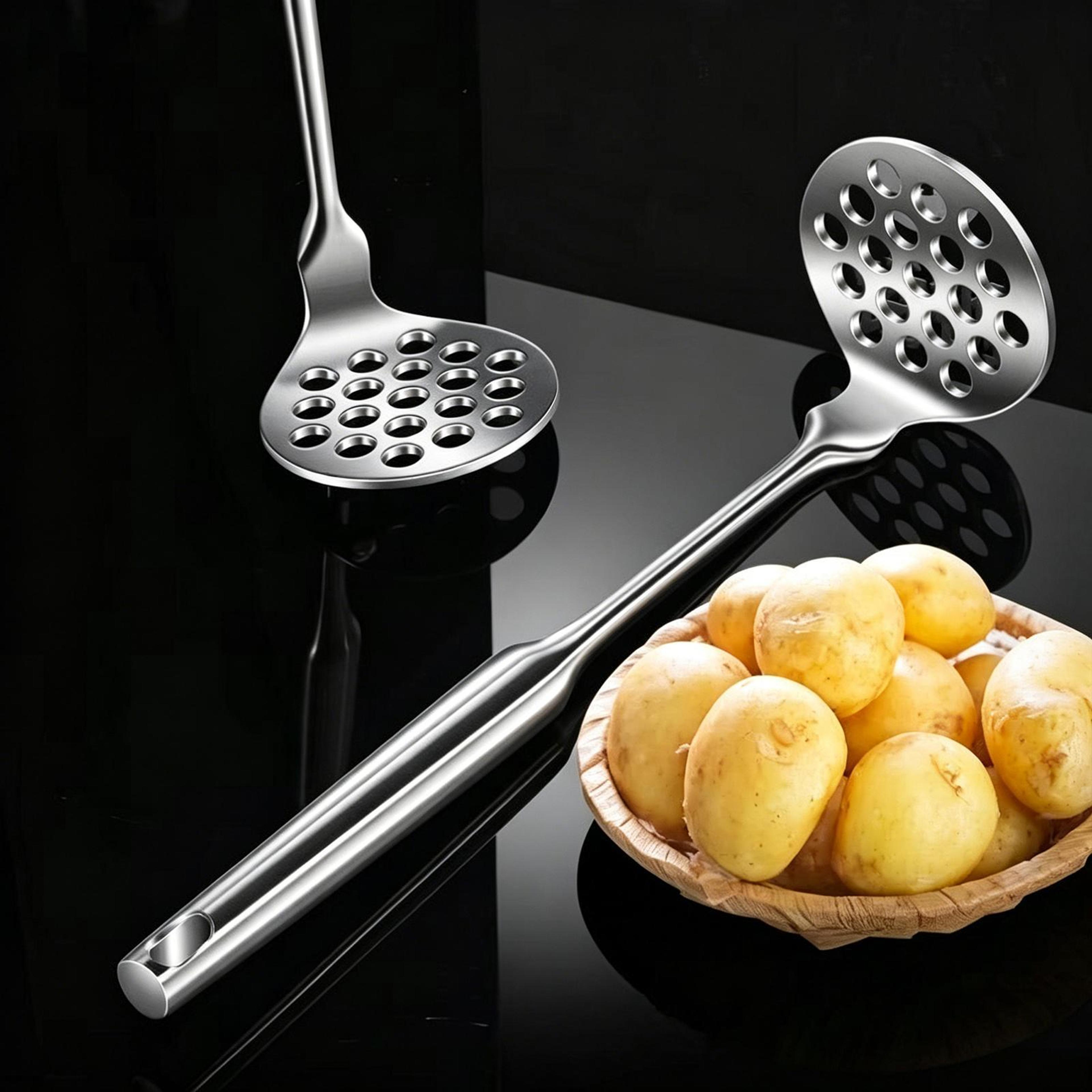 stainless steel potato masher for smooth purees and baby food