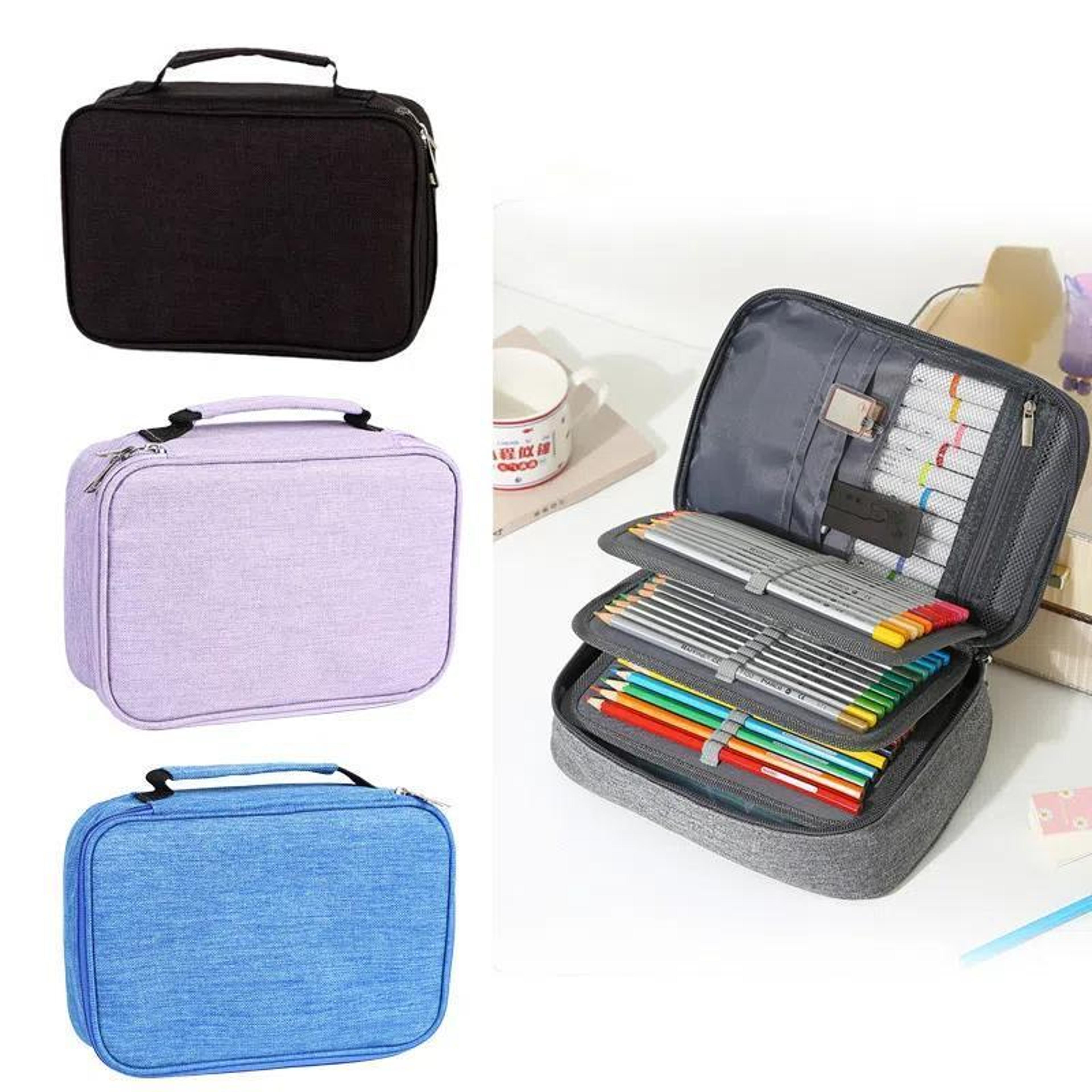 72 slot colored pencil case portable artist pencil organizer with durable oxford storage