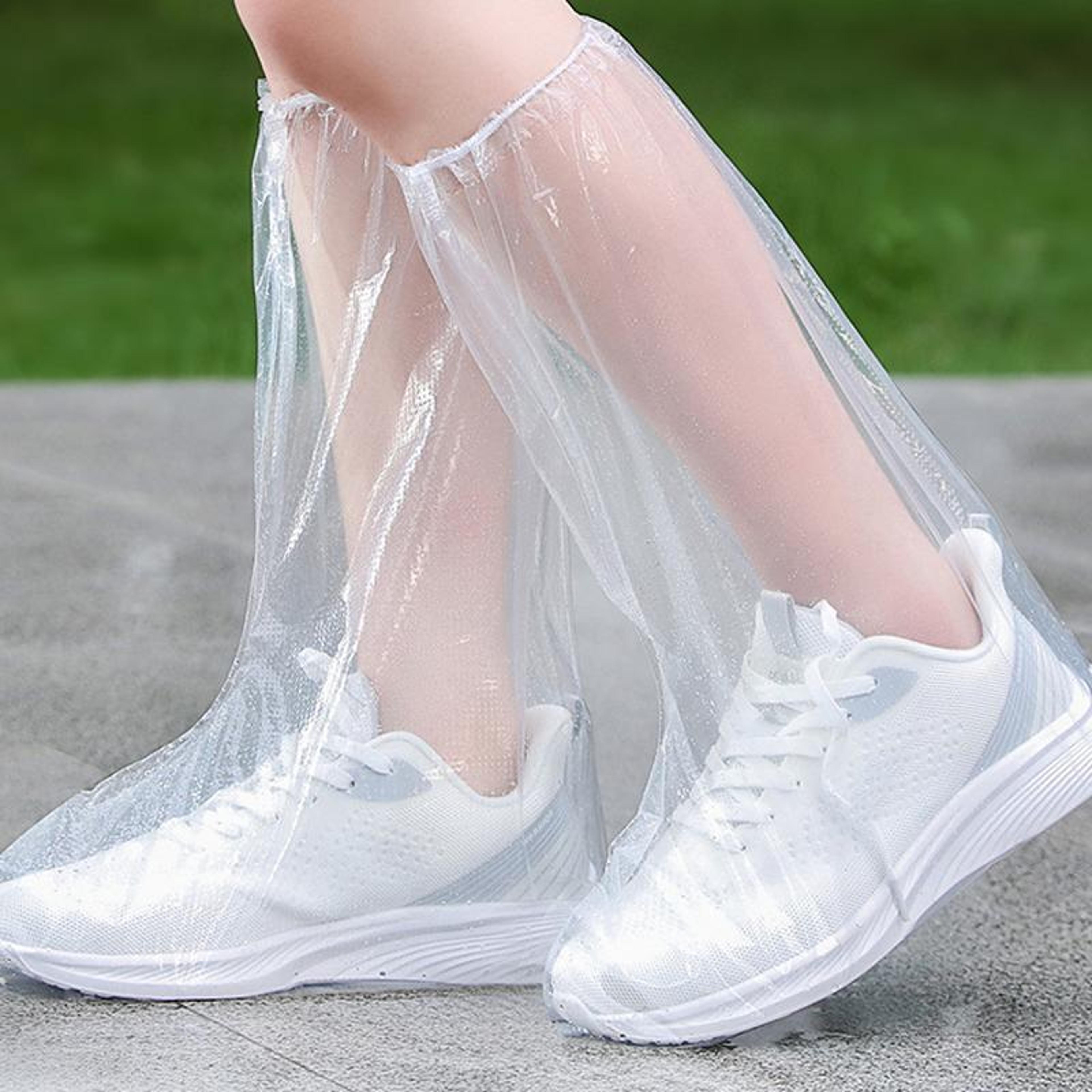 disposable waterproof shoe covers set for outdoor rain protection and travel use