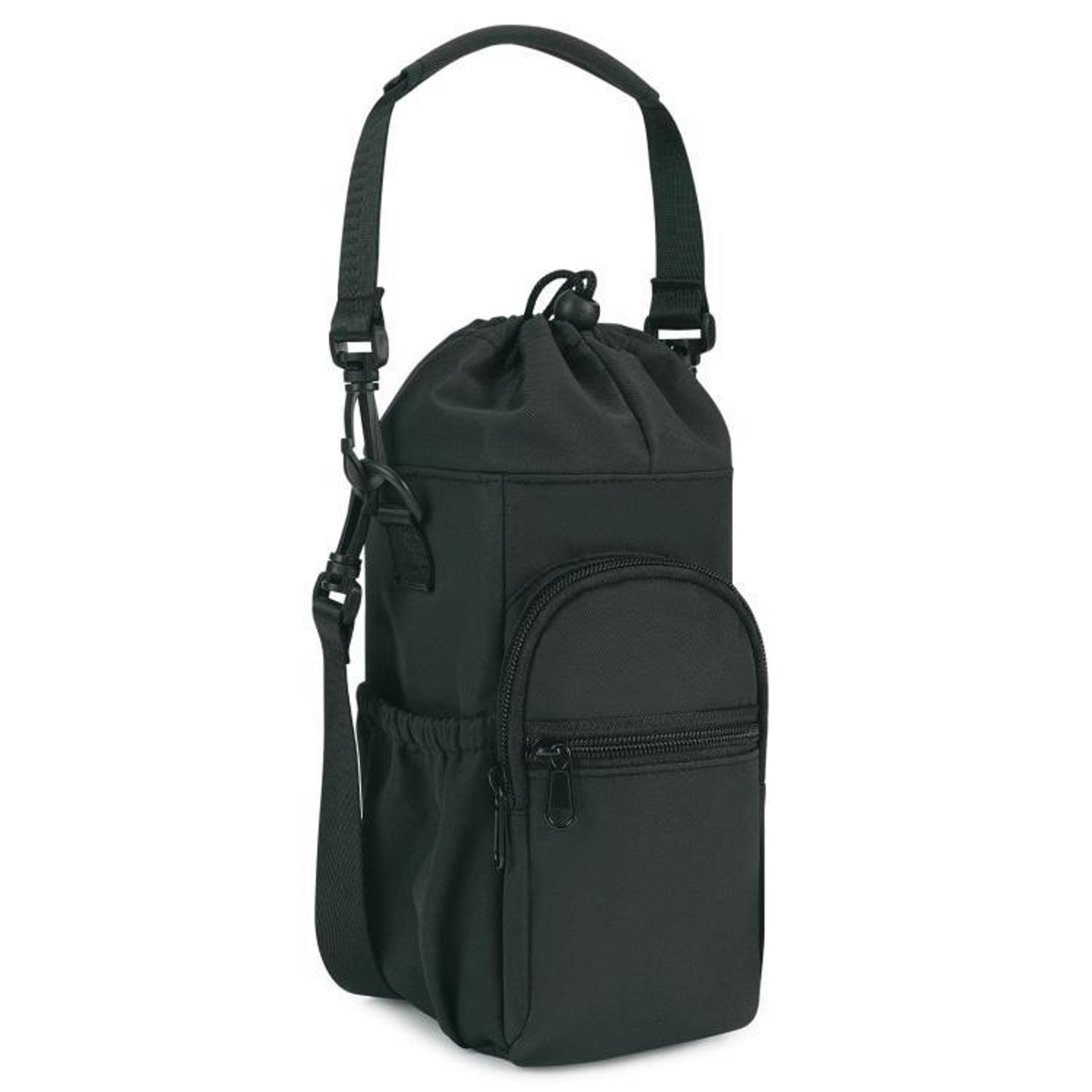 40oz insulated water bottle holder crossbody sling bag with strap & storage pockets