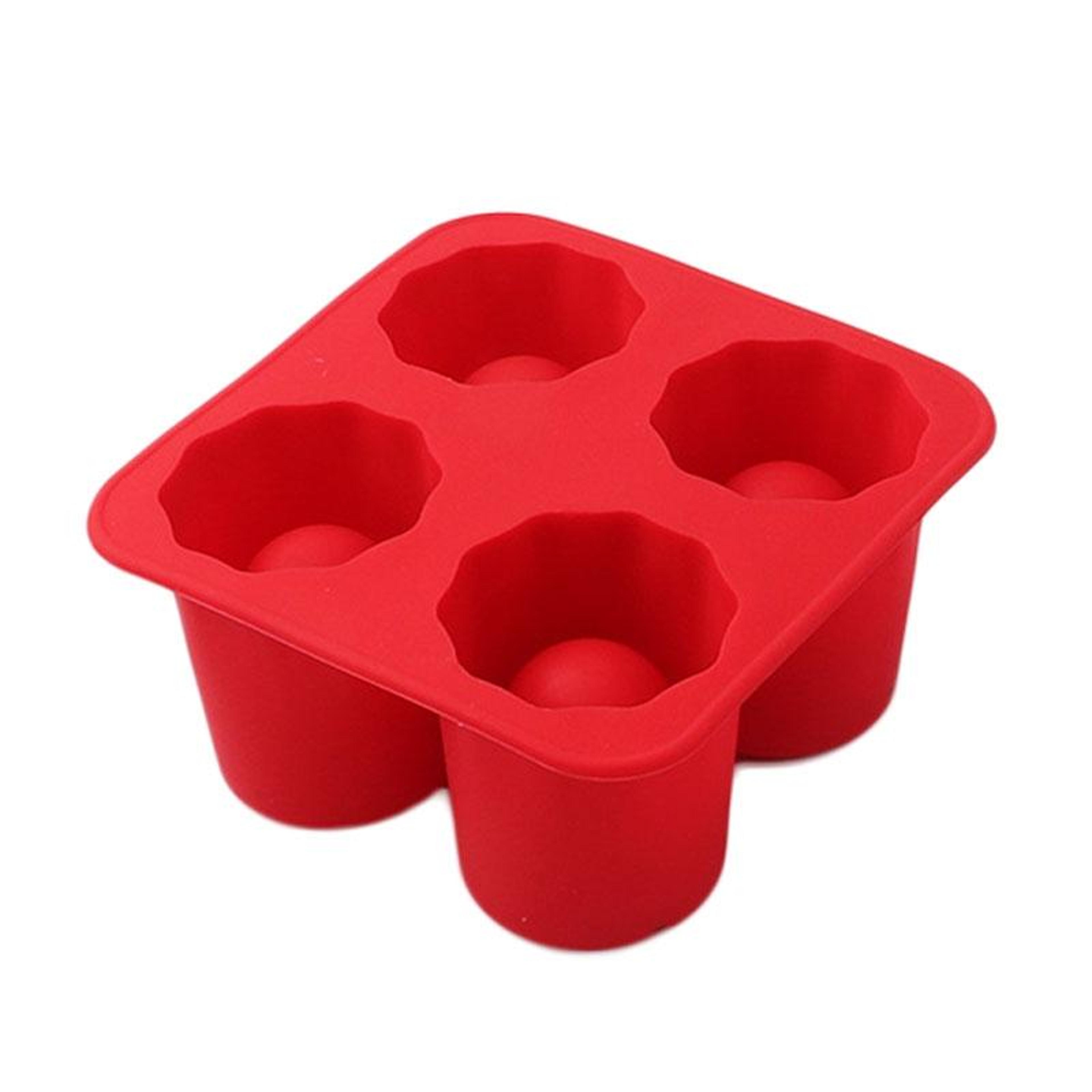 4-cavity silicone ice cube mold for whiskey, cocktails & creative diy treats